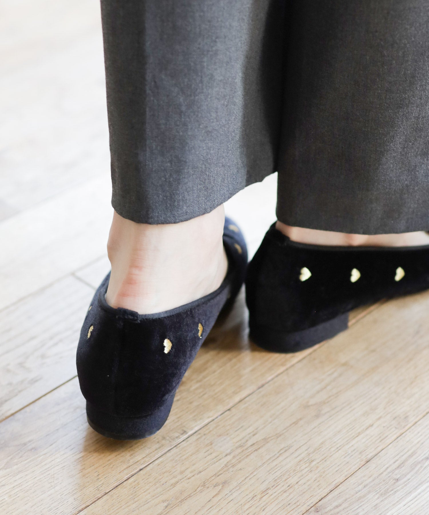 ハート刺繍ローファーパンプス NEWカラー・NEWサイズ