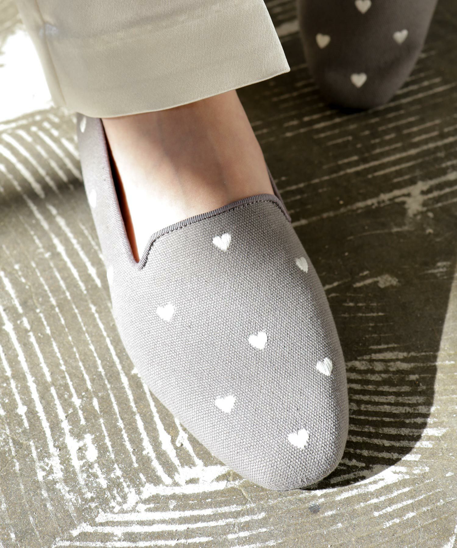 ハート刺繍ローファーパンプス NEWカラー・NEWサイズ