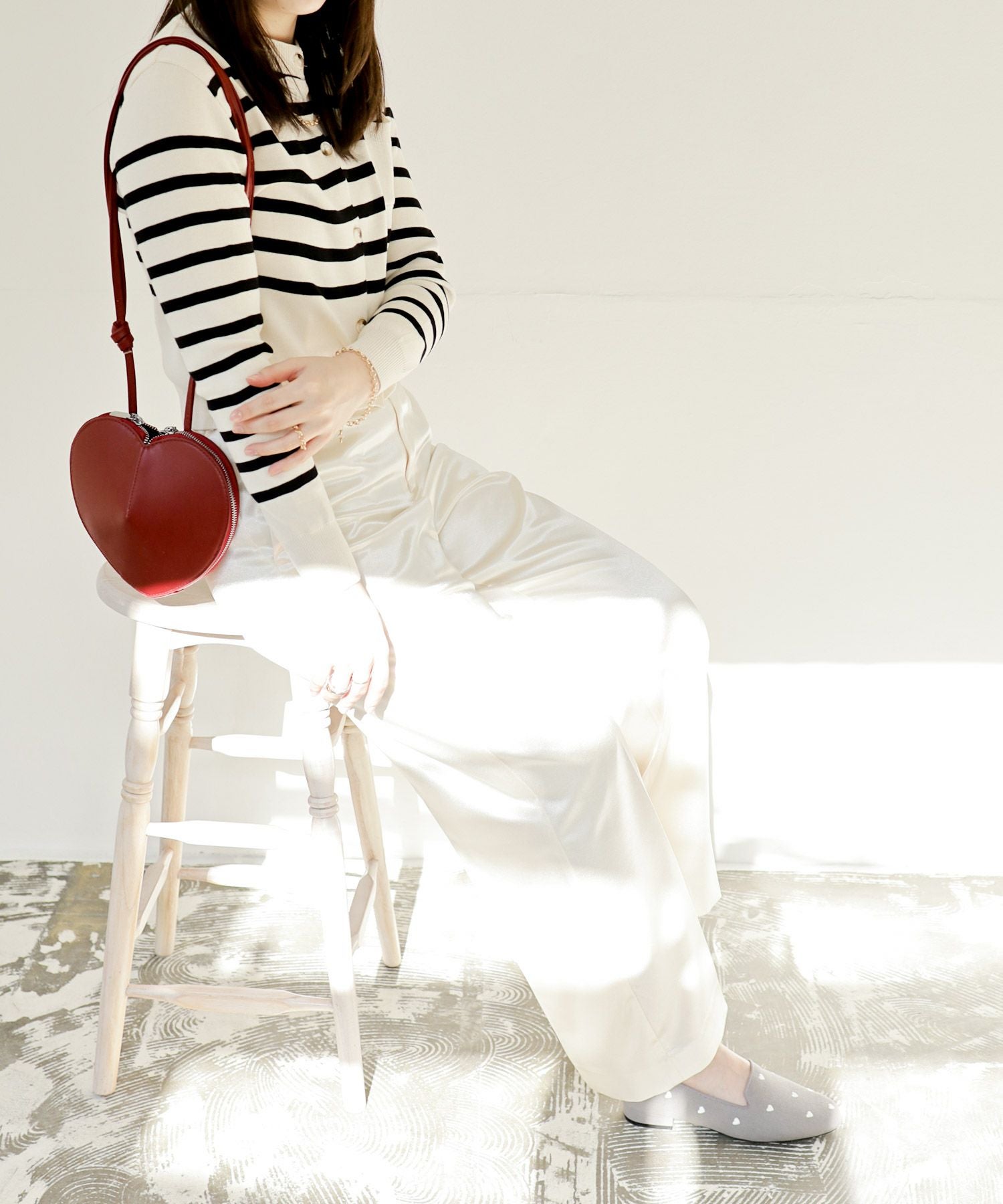 ハート刺繍ローファーパンプス NEWカラー・NEWサイズ