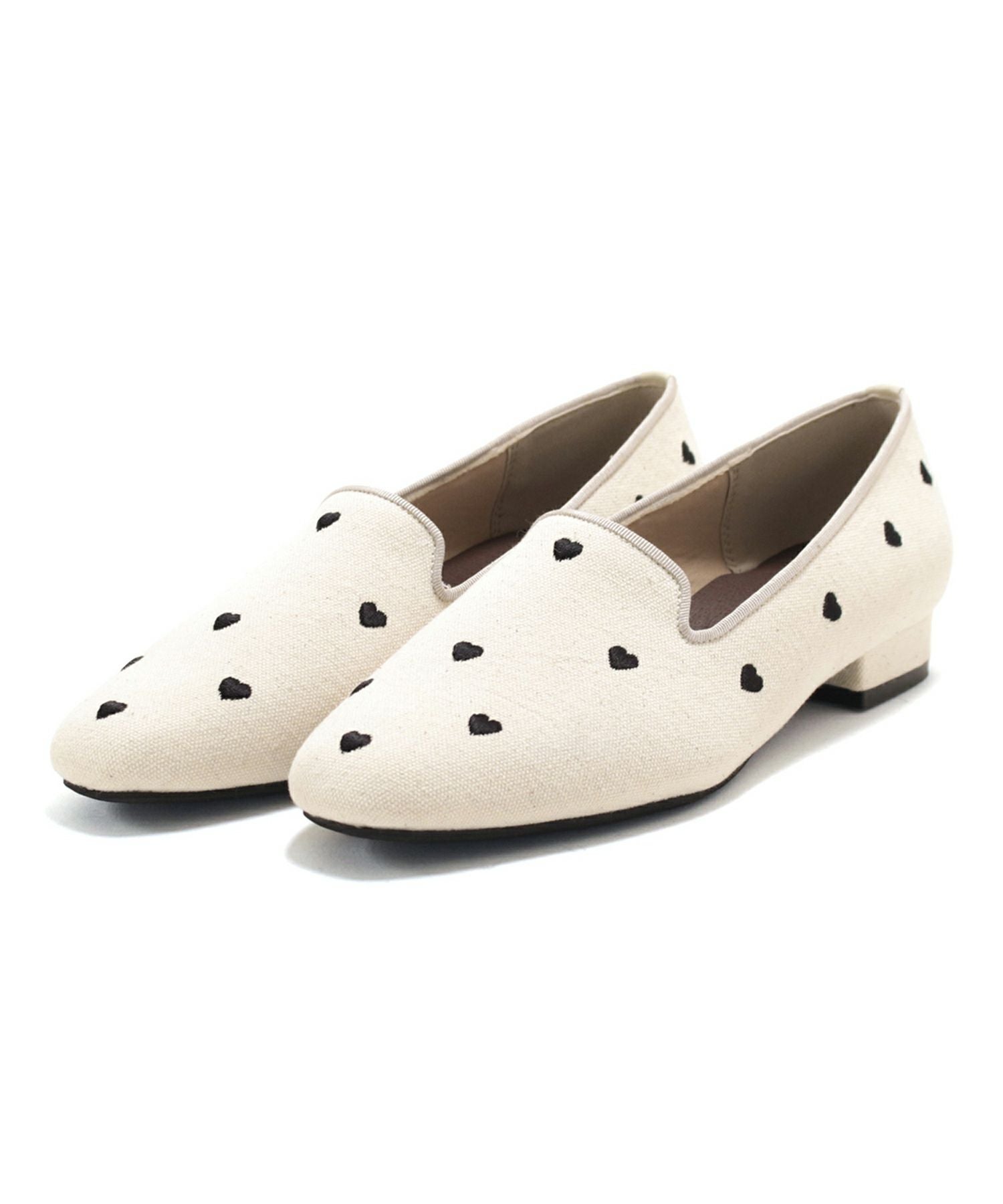 ハート刺繍ローファーパンプス NEWカラー・NEWサイズ