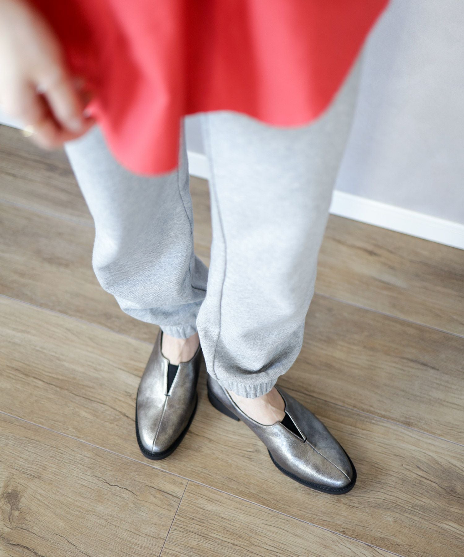 センターカットローファー