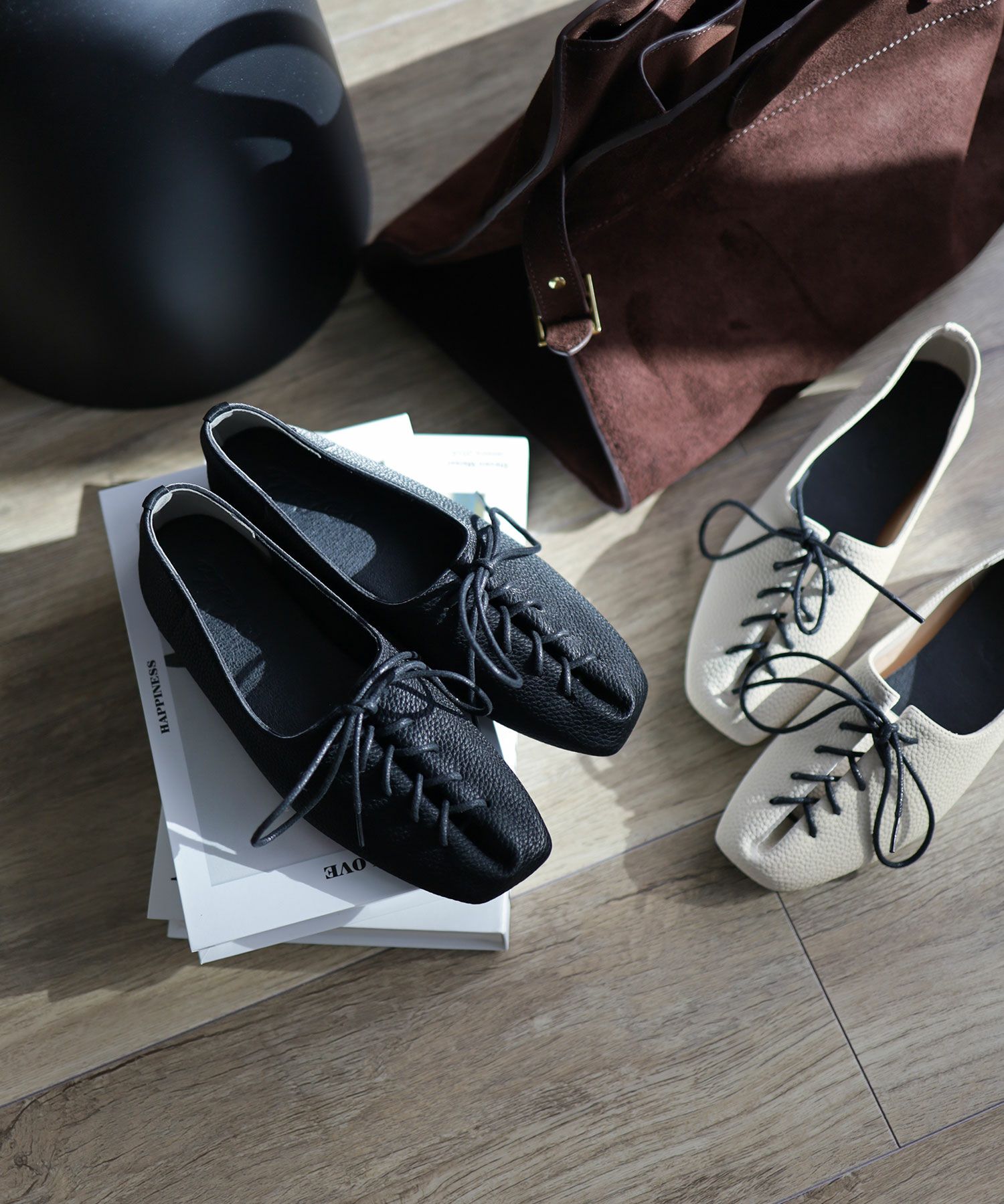 アシメトゥレースアップフラットパンプス△返品不可 | SESTO(セスト