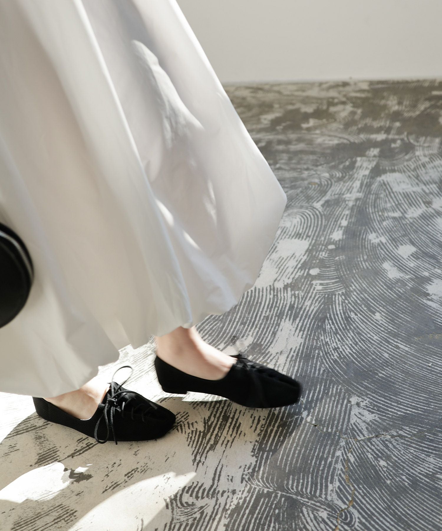 パンプス フラットシューズ アシメトゥレースアップフラットパンプス△返品不可 | SESTO(セスト