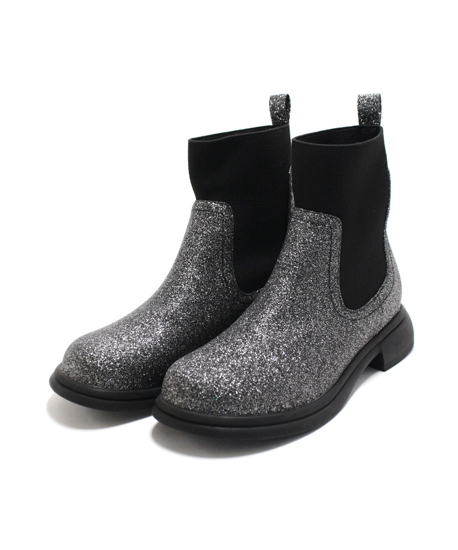 ニットストレッチショートブーツ▲返品不可