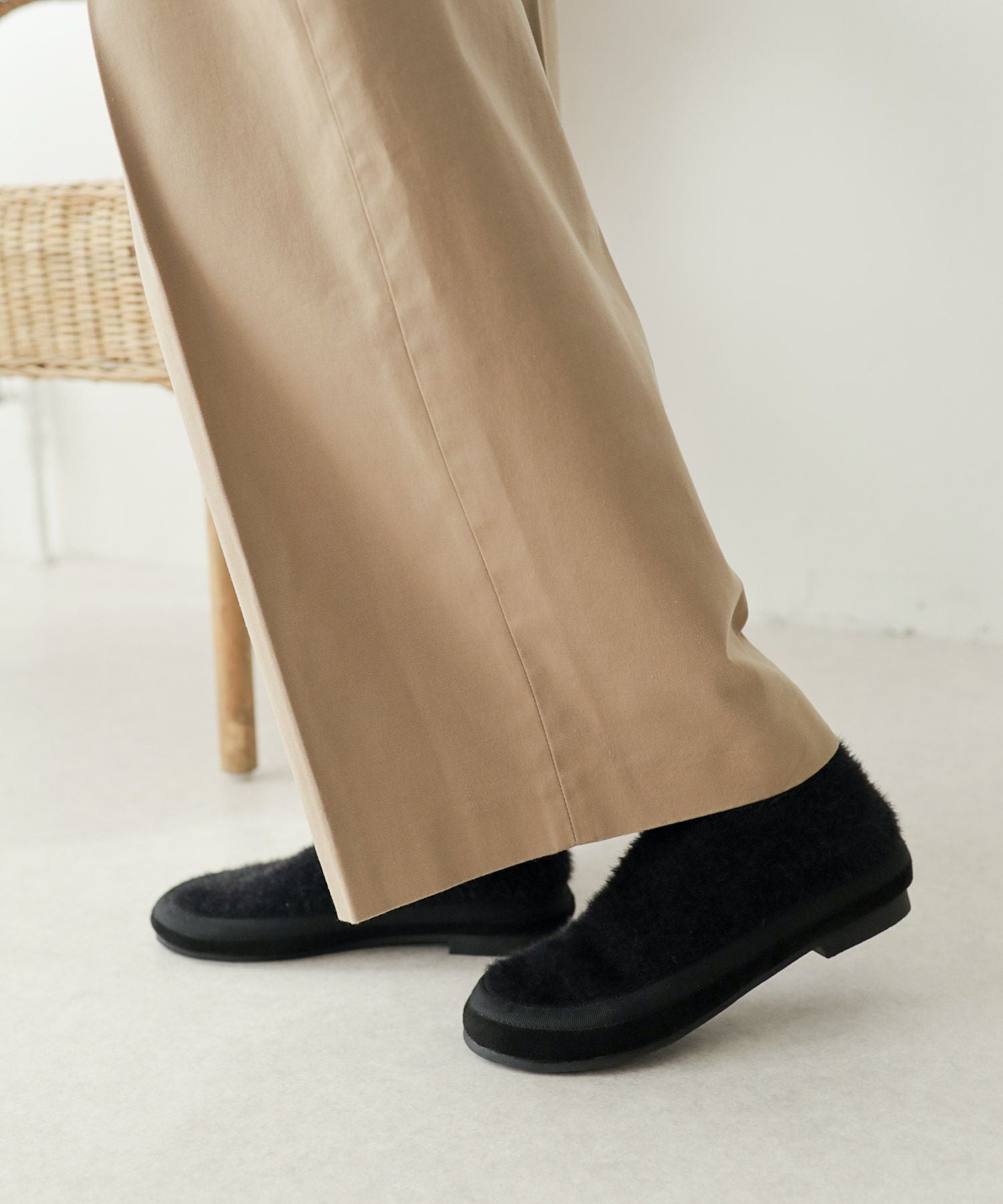 軽量あったかシャギーニットスリッポン Newカラー▲返品不可