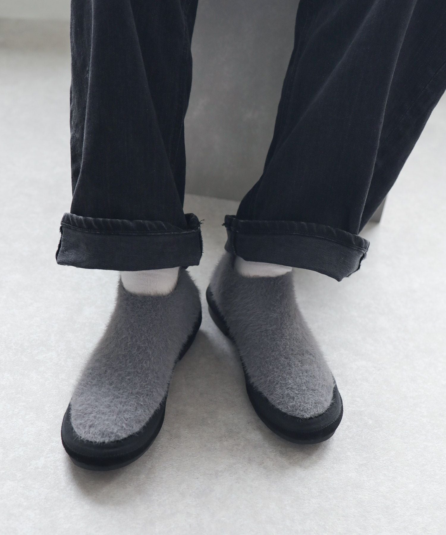 軽量あったかシャギーニットスリッポン Newカラー▲返品不可