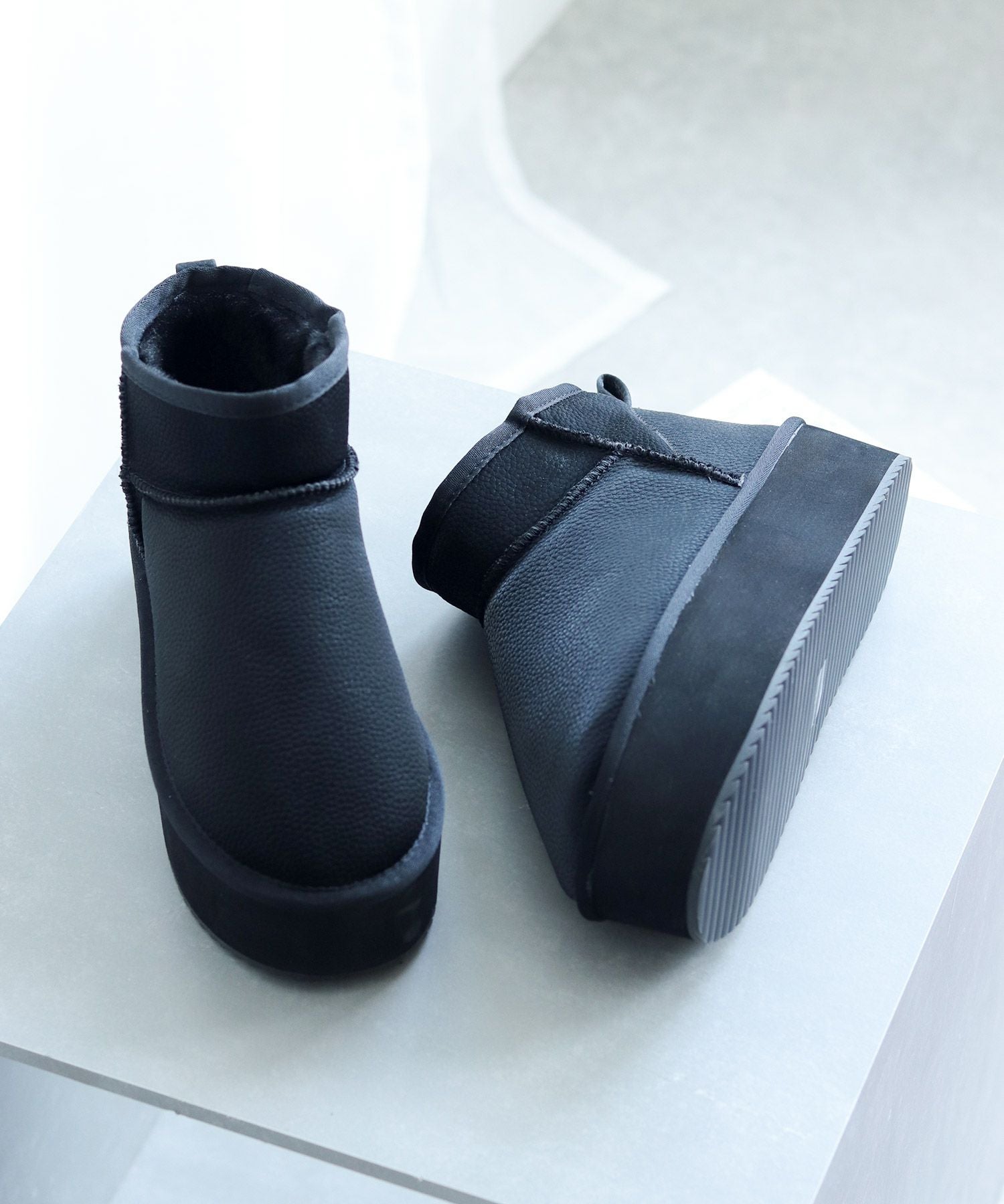 軽量厚底ムートンブーツ▲返品交換不可