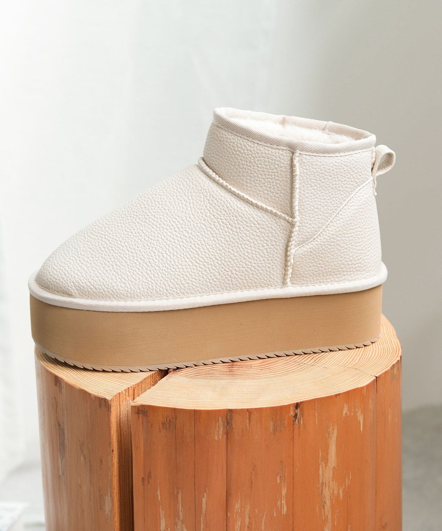 軽量厚底ムートンブーツ▲返品交換不可