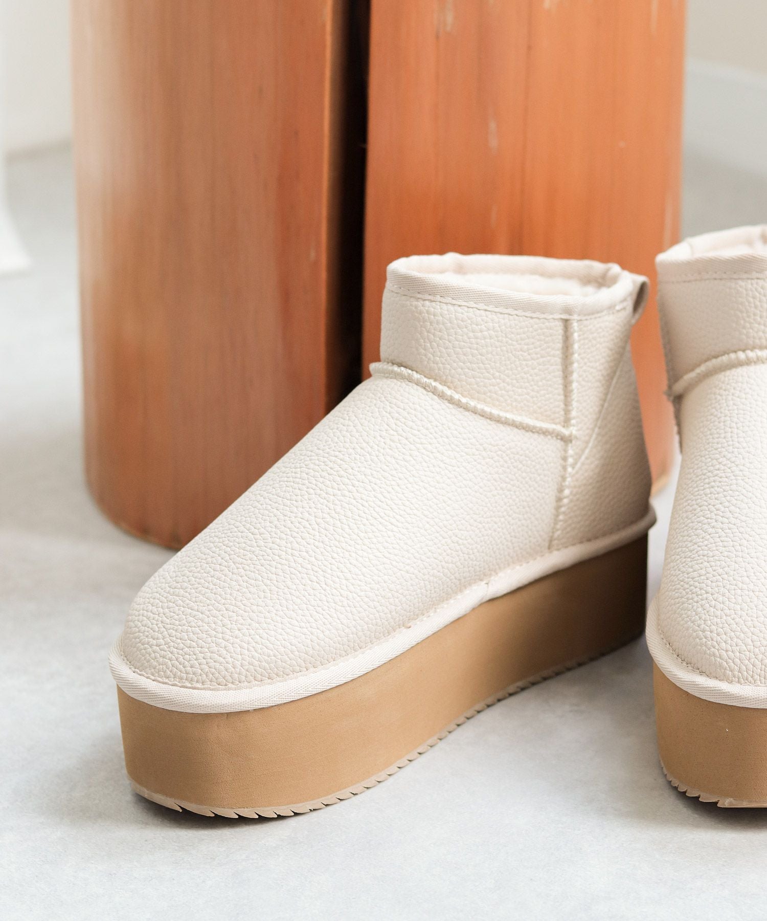 軽量厚底ムートンブーツ▲返品交換不可