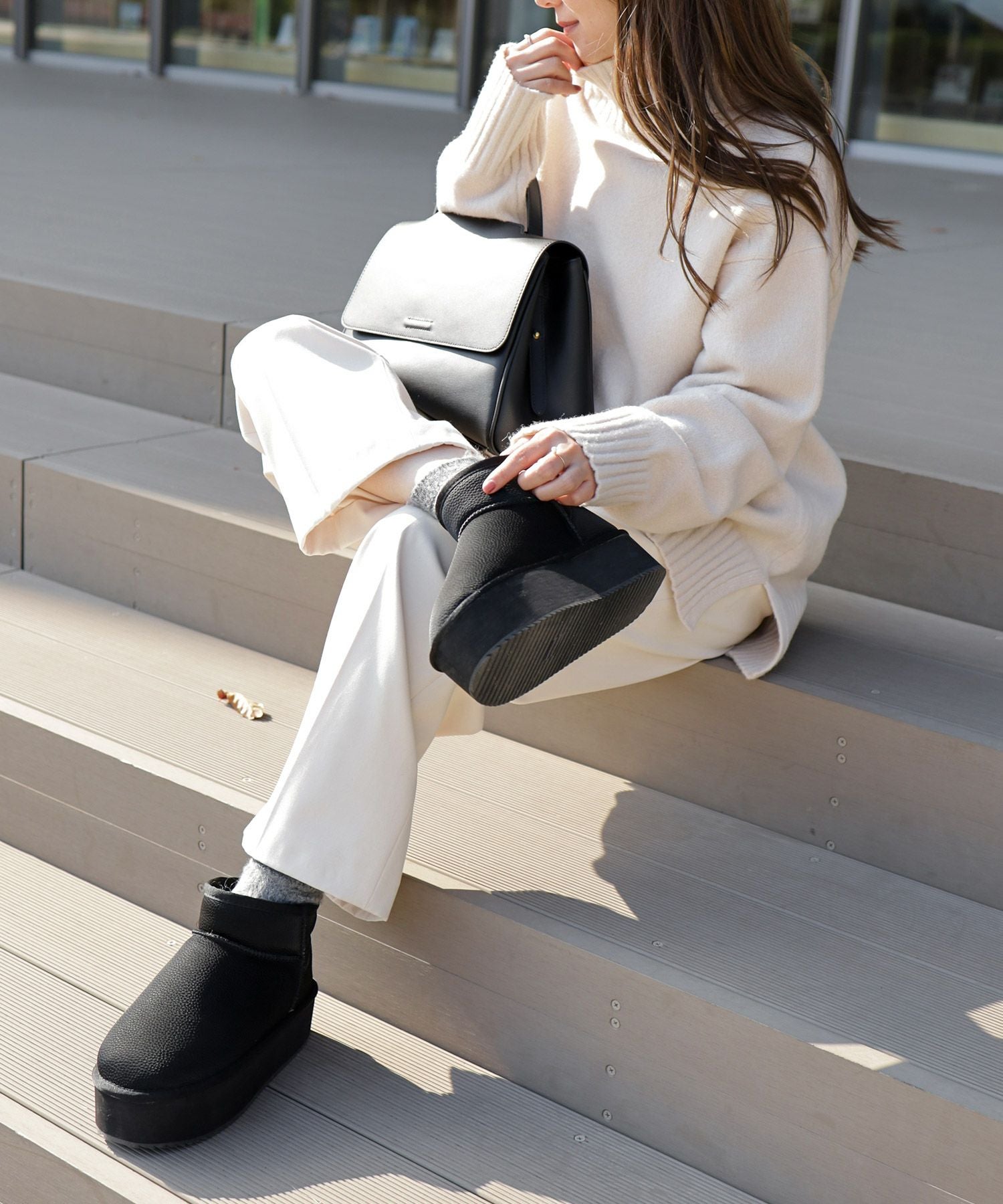 軽量厚底ムートンブーツ△返品交換不可 | SESTO(セスト)|レディース