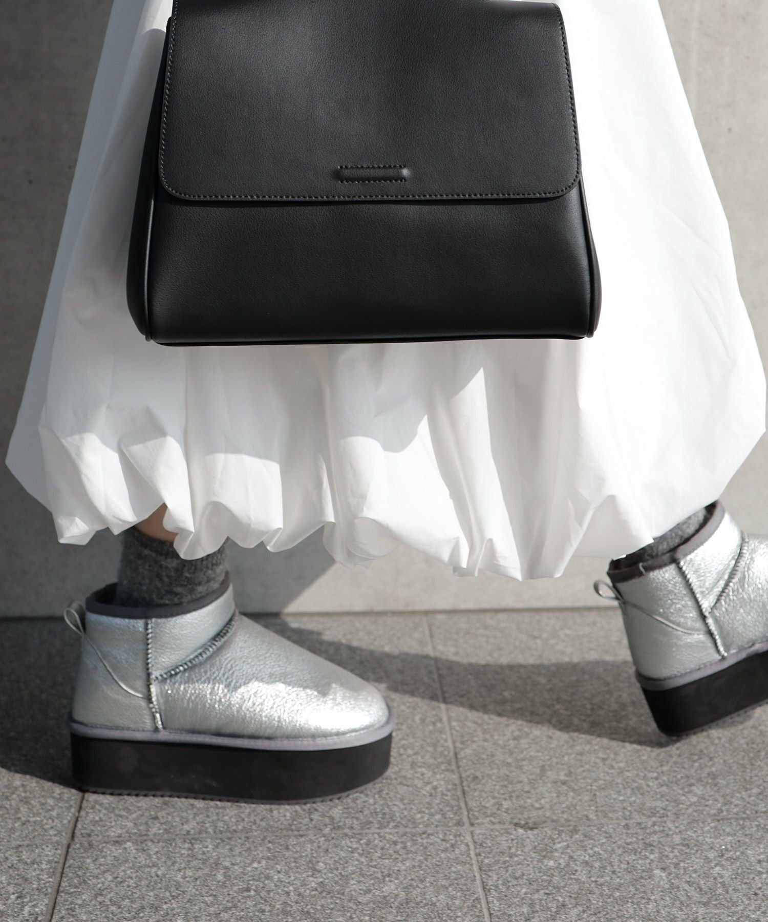 軽量厚底ムートンブーツ▲返品交換不可