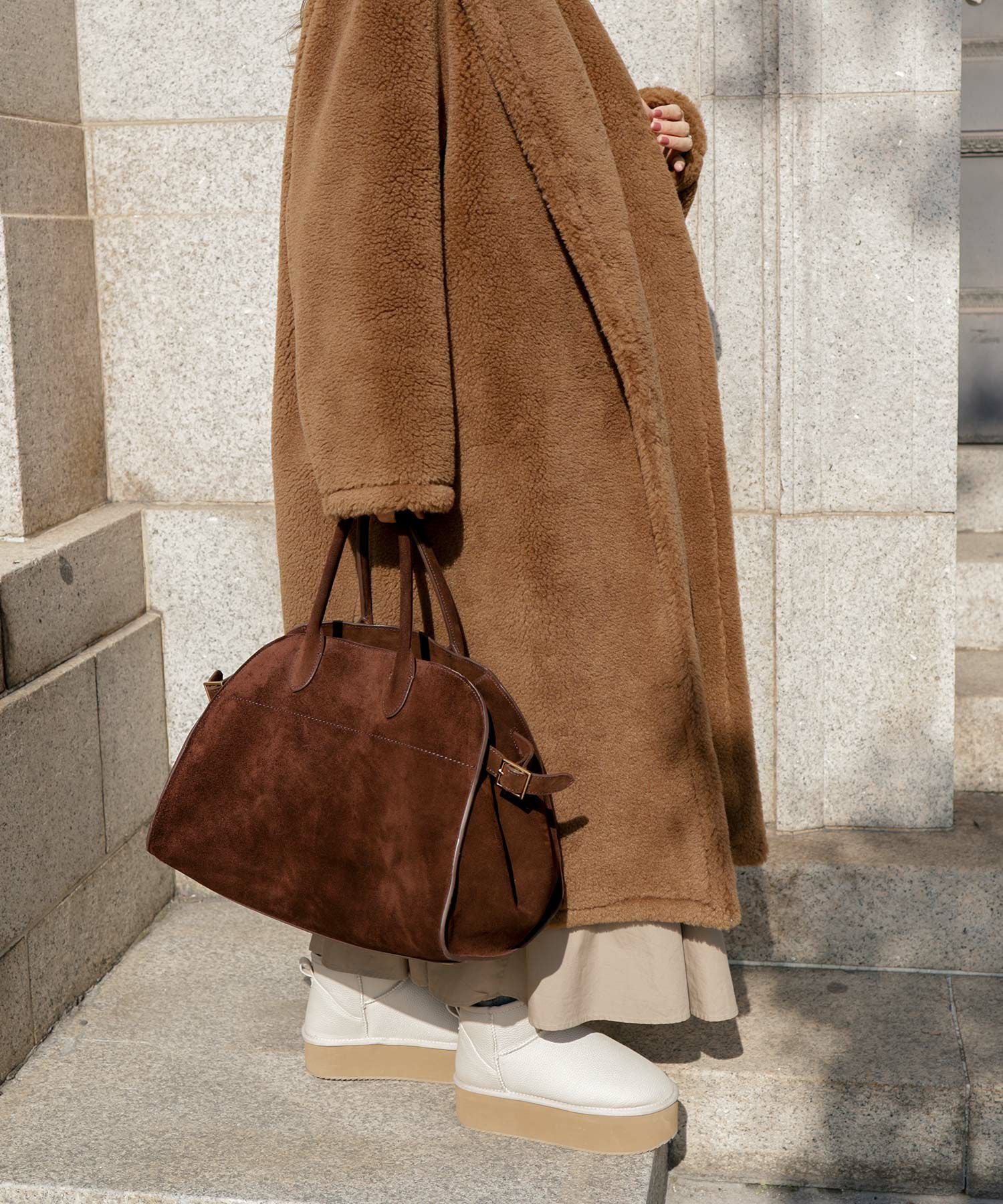 軽量厚底ムートンブーツ▲返品交換不可