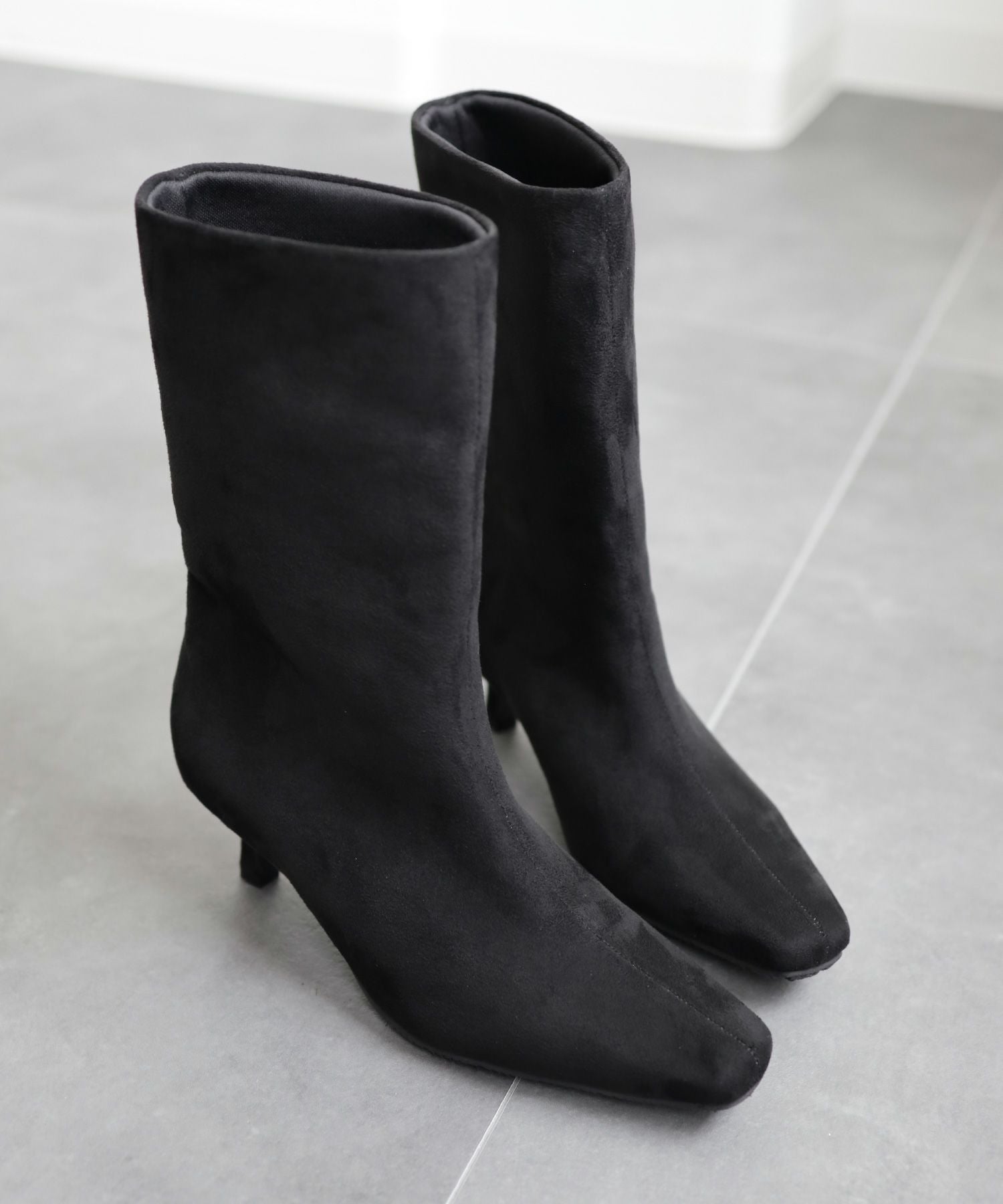 ミッドヒールストレートブーツ Newカラー