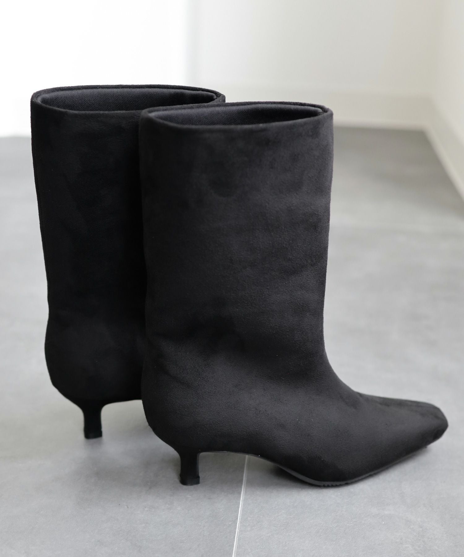 ミッドヒールストレートブーツ Newカラー