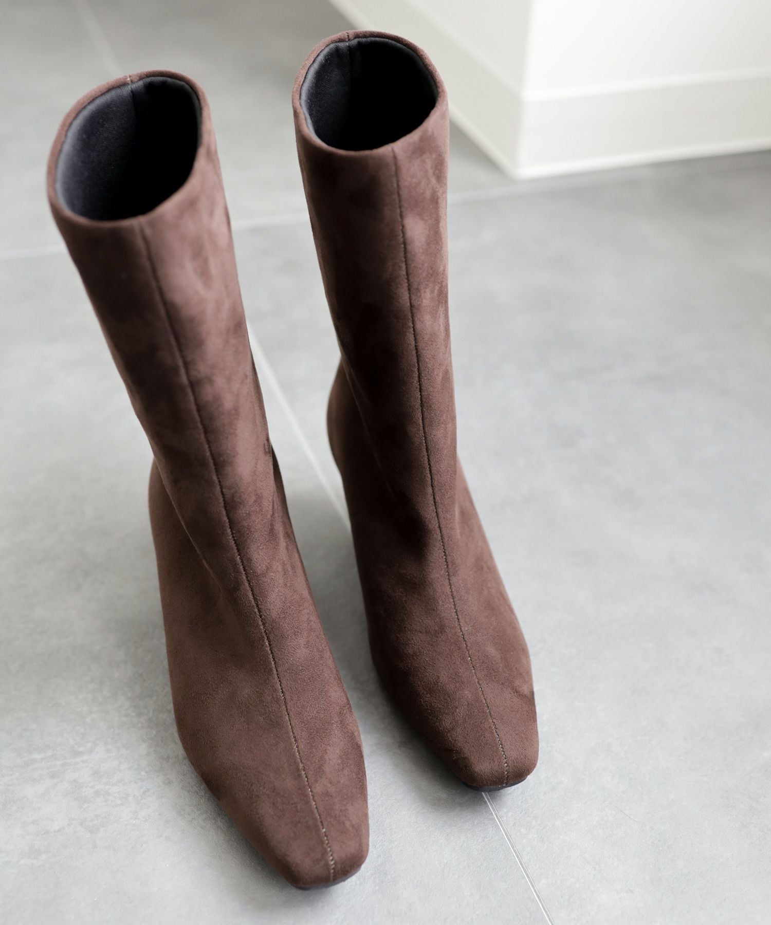 ミッドヒールストレートブーツ Newカラー