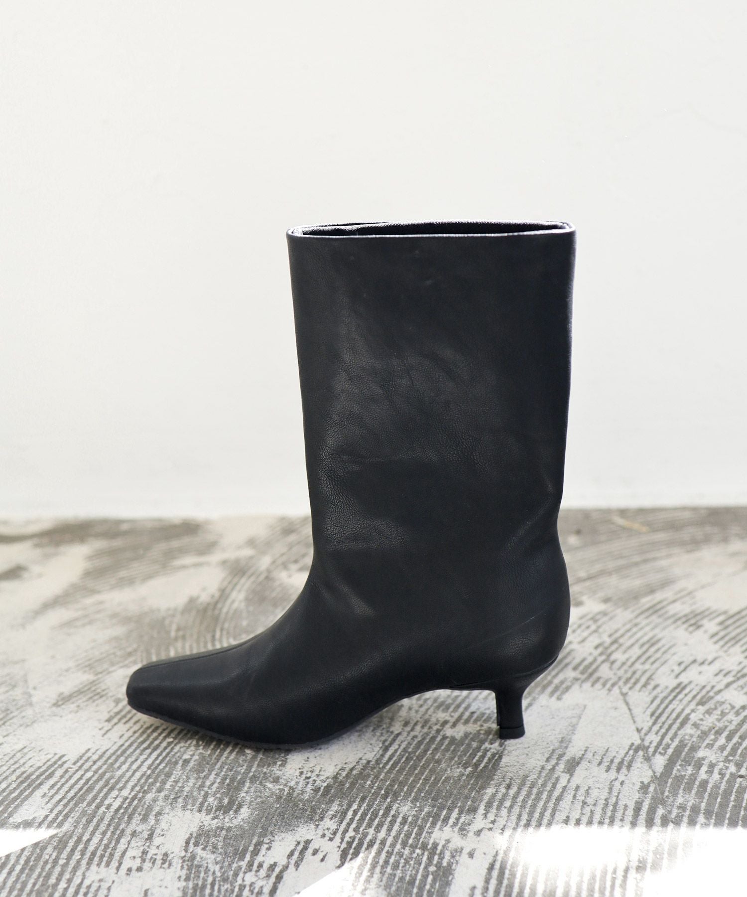 ミッドヒールストレートブーツ Newカラー