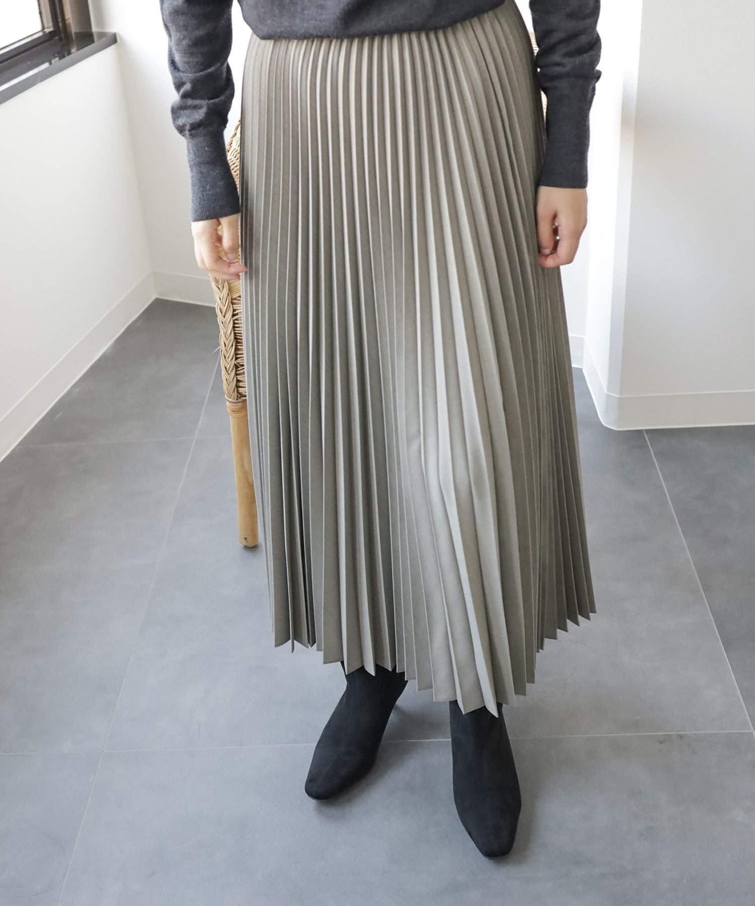 ミッドヒールストレートブーツ Newカラー