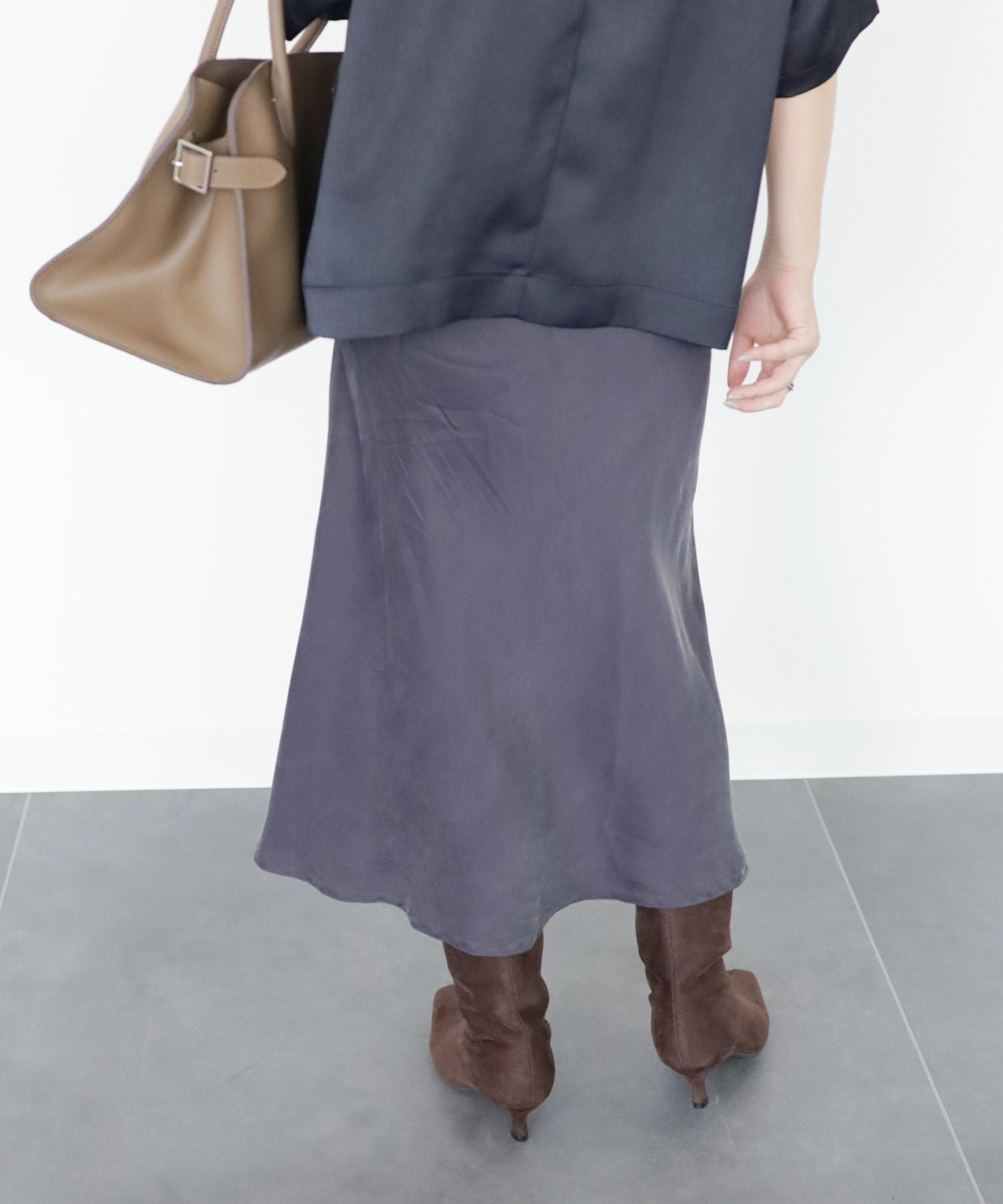 ミッドヒールストレートブーツ Newカラー