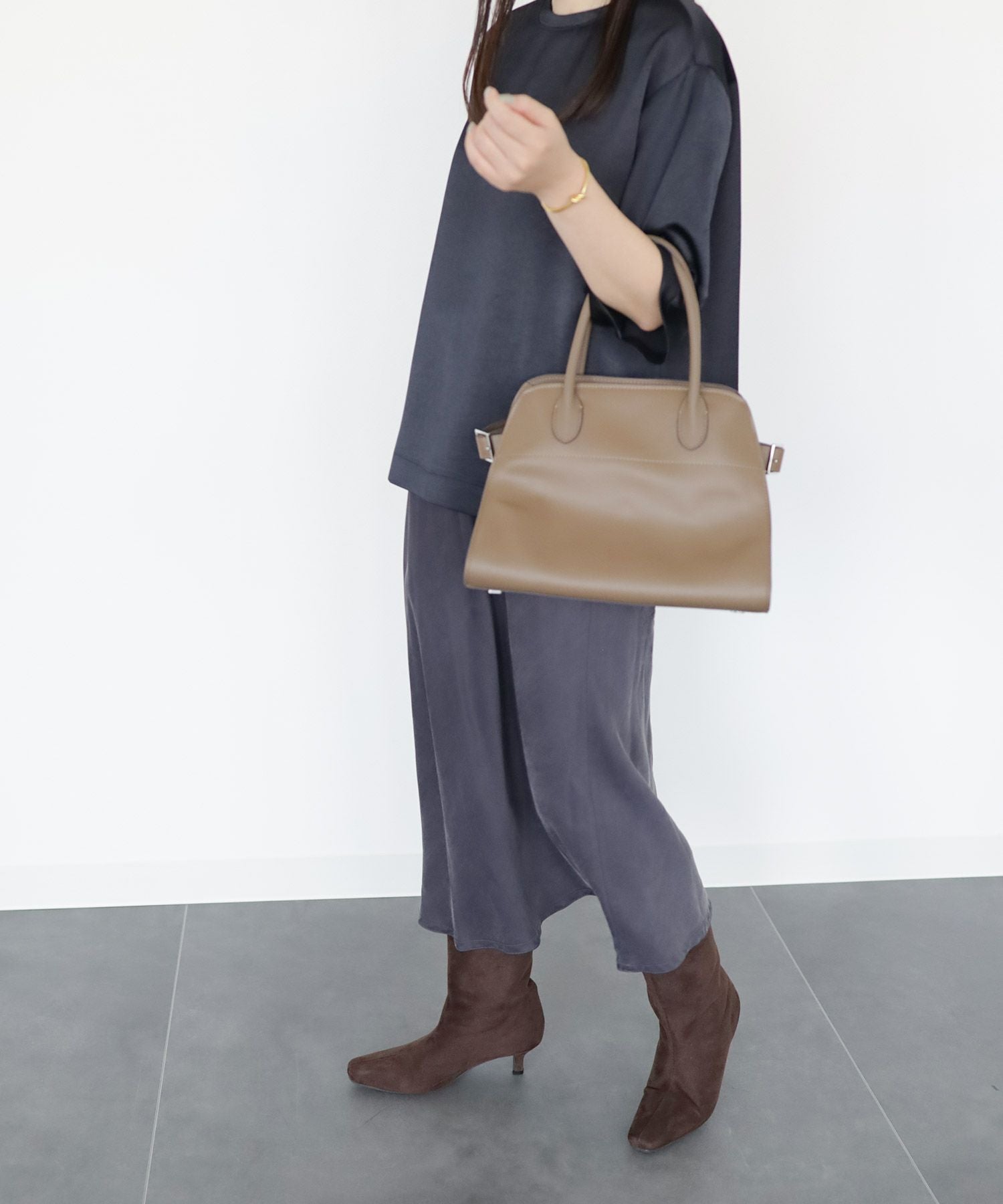 ミッドヒールストレートブーツ Newカラー