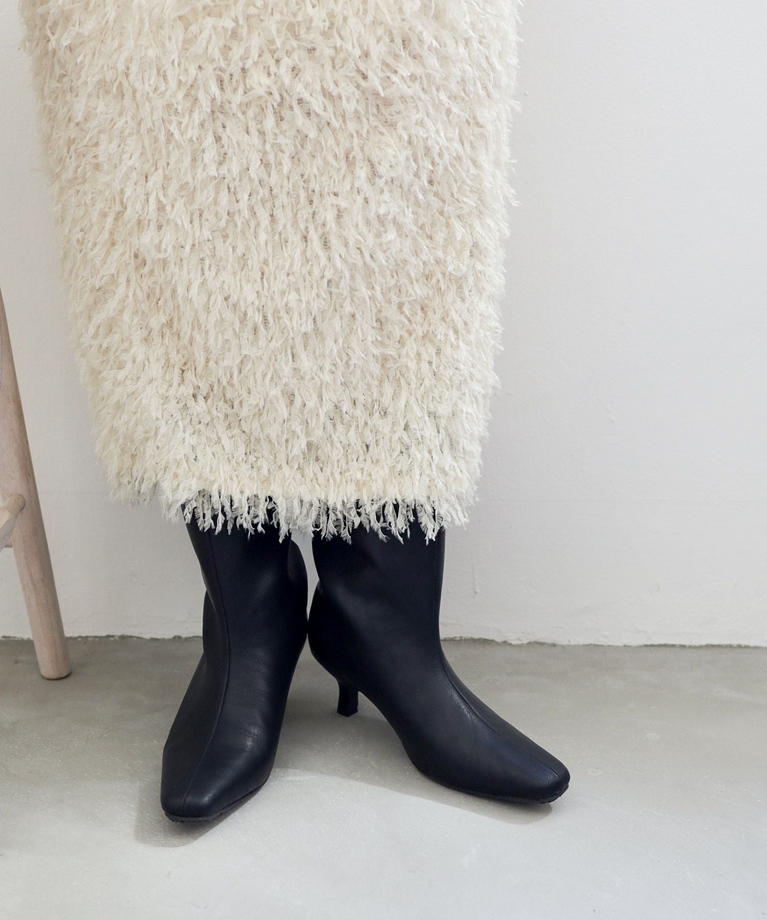 ミッドヒールストレートブーツ Newカラー