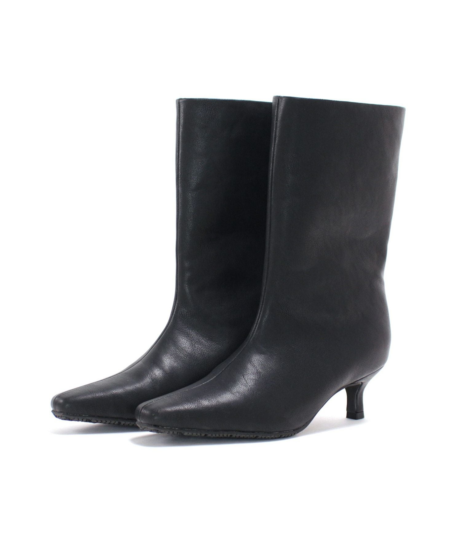 ミッドヒールストレートブーツ Newカラー