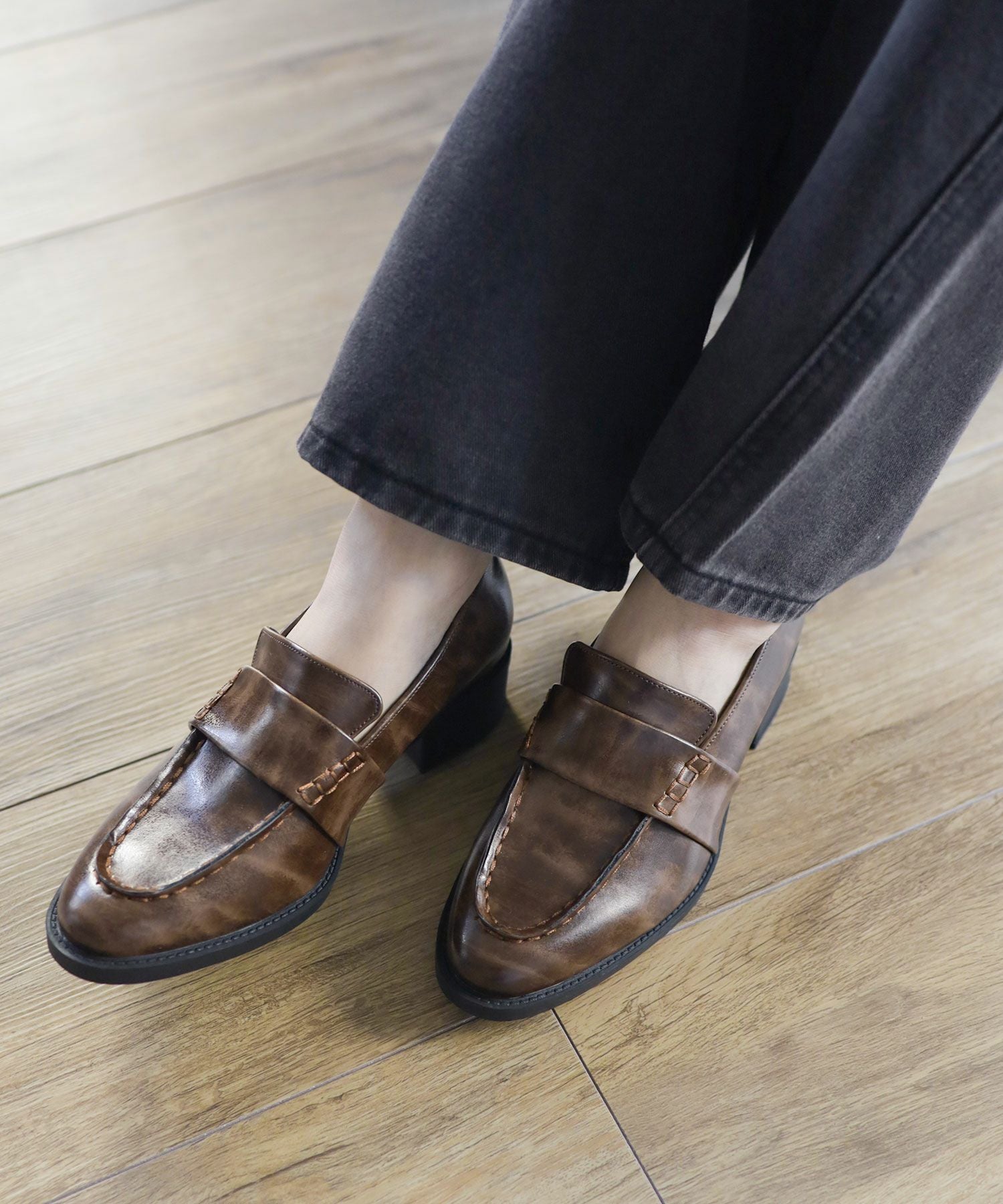 ステッチローファー▲返品不可