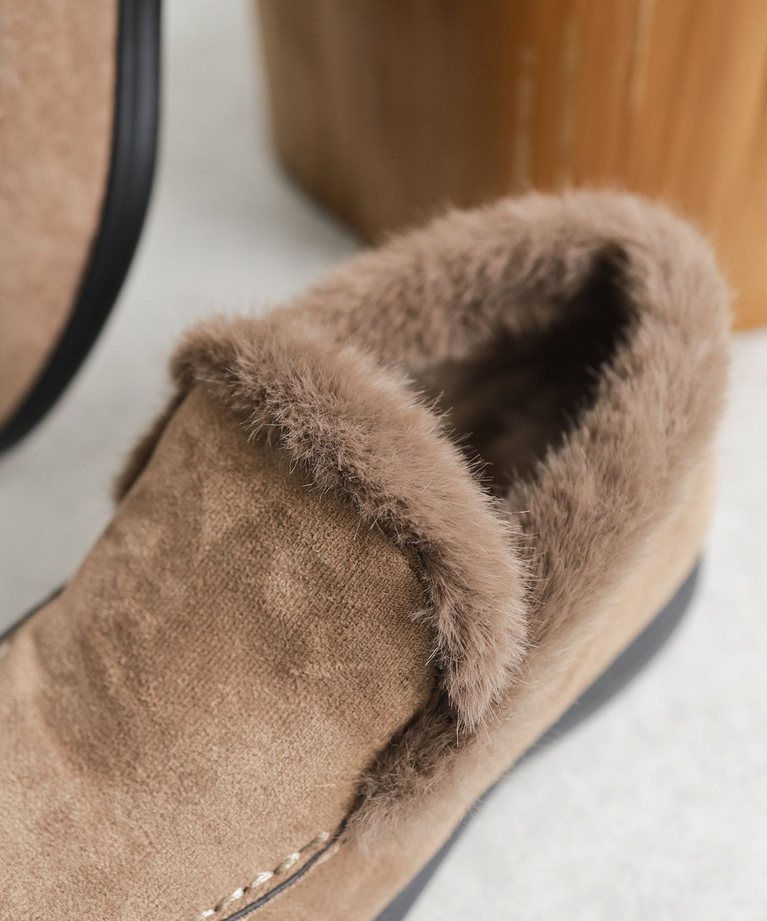 1.2cmシークレットソールあったかボアスリッポンスニーカー▲返品不可