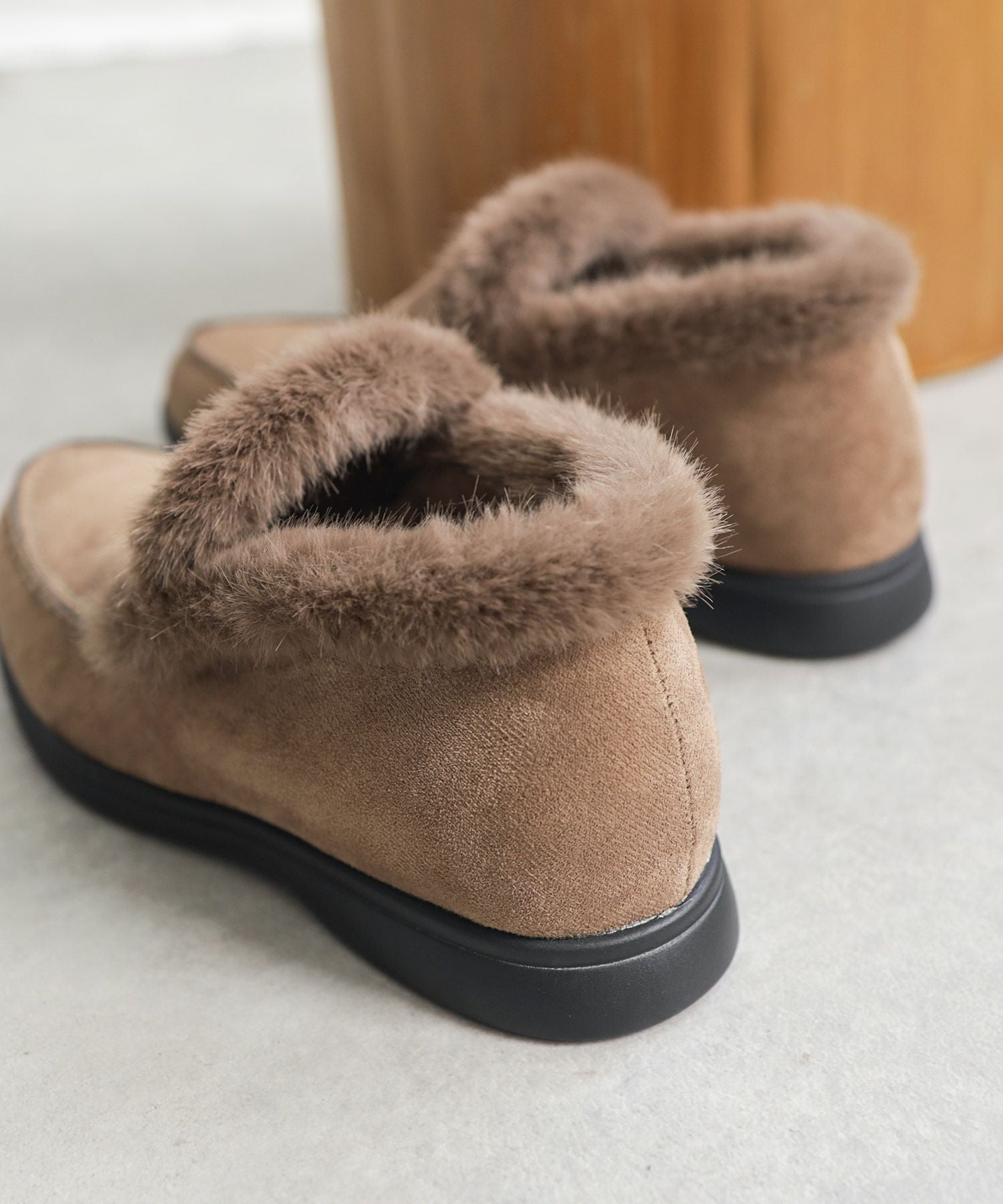 1.2cmシークレットソールあったかボアスリッポンスニーカー▲返品不可