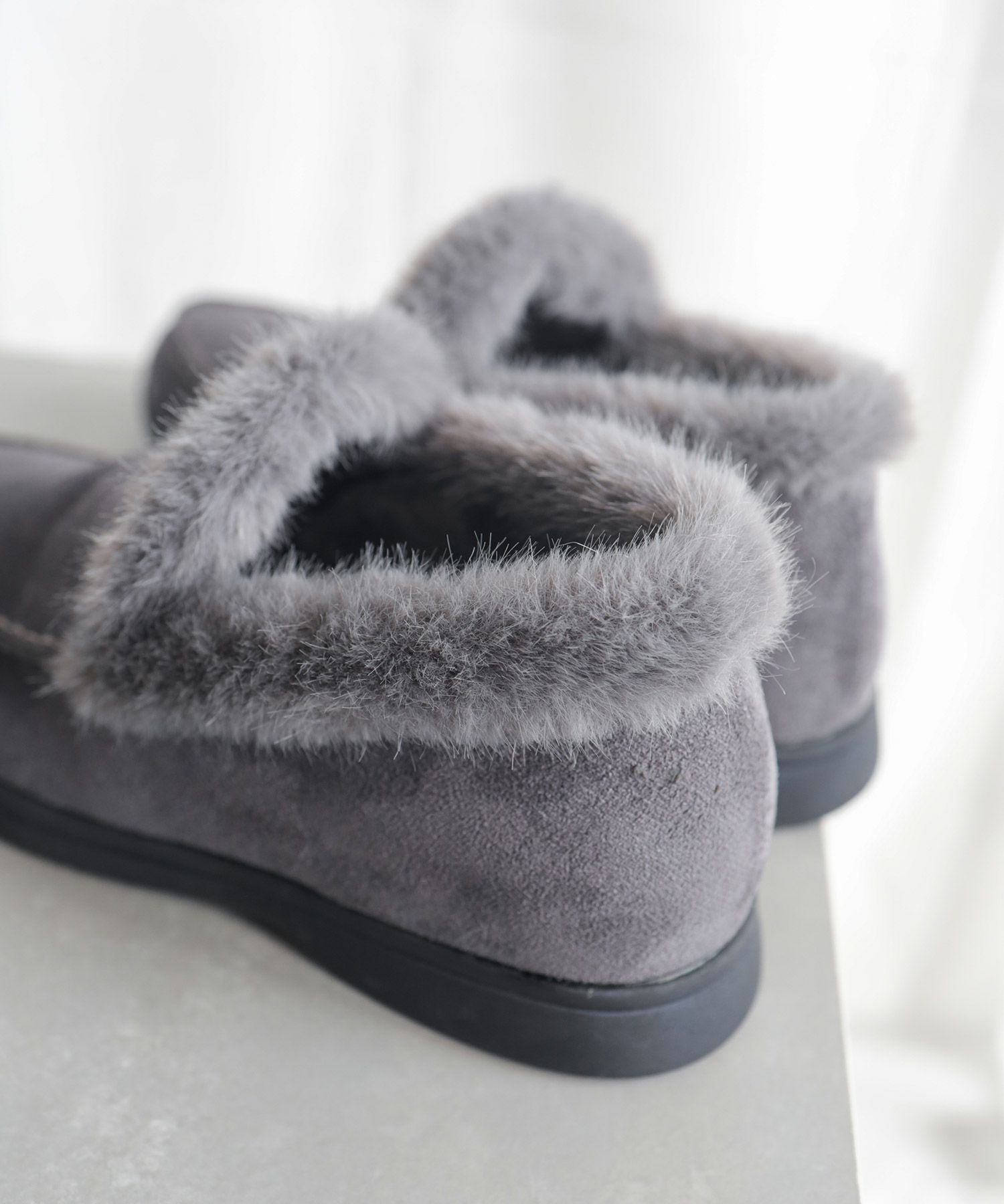 1.2cmシークレットソールあったかボアスリッポンスニーカー▲返品不可