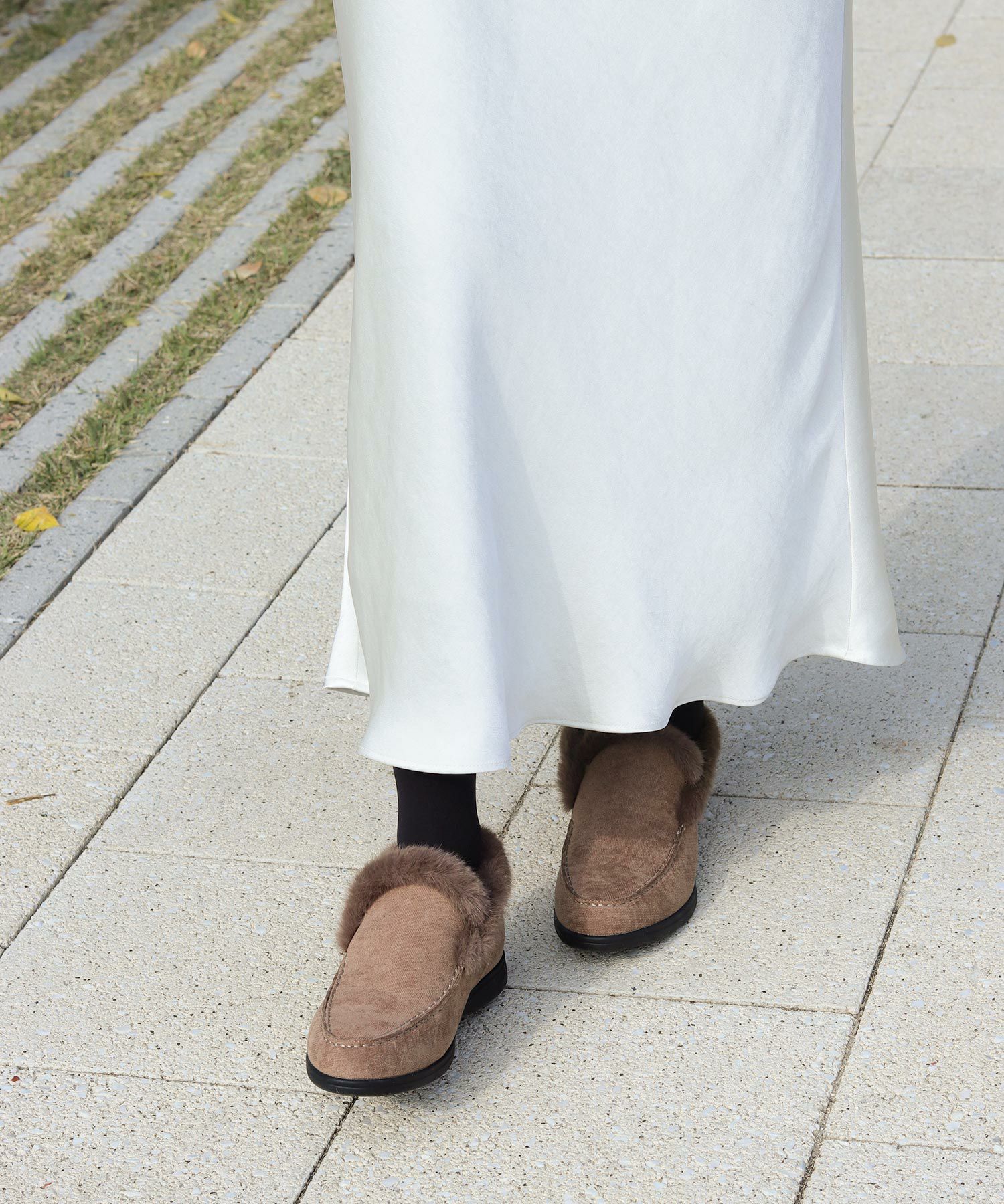 1.2cmシークレットソールあったかボアスリッポンスニーカー▲返品不可