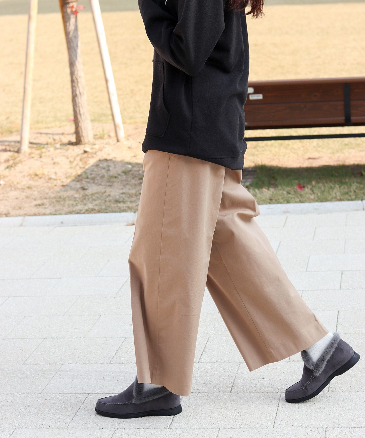 1.2cmシークレットソールあったかボアスリッポンスニーカー▲返品不可