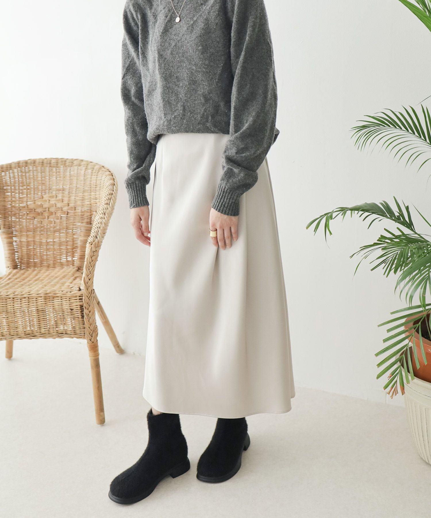 あったかシャギーソックスショートブーツ