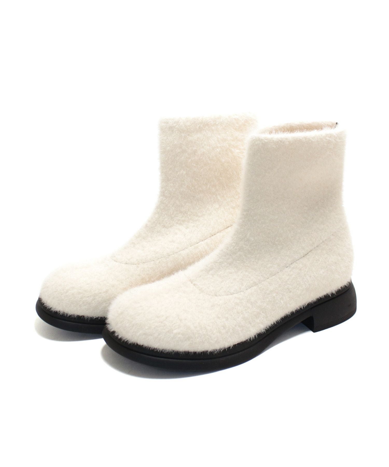 あったかシャギーソックスショートブーツ