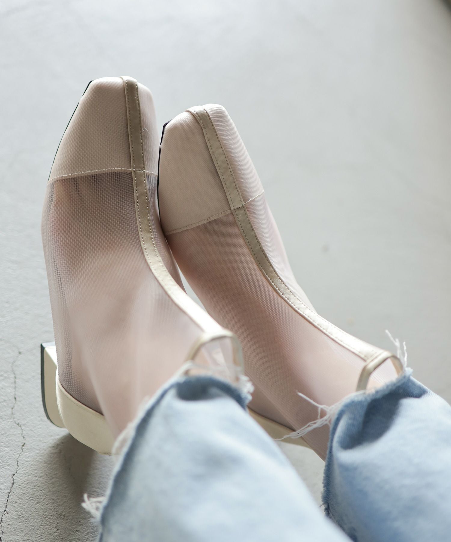 シースルーショートブーツ