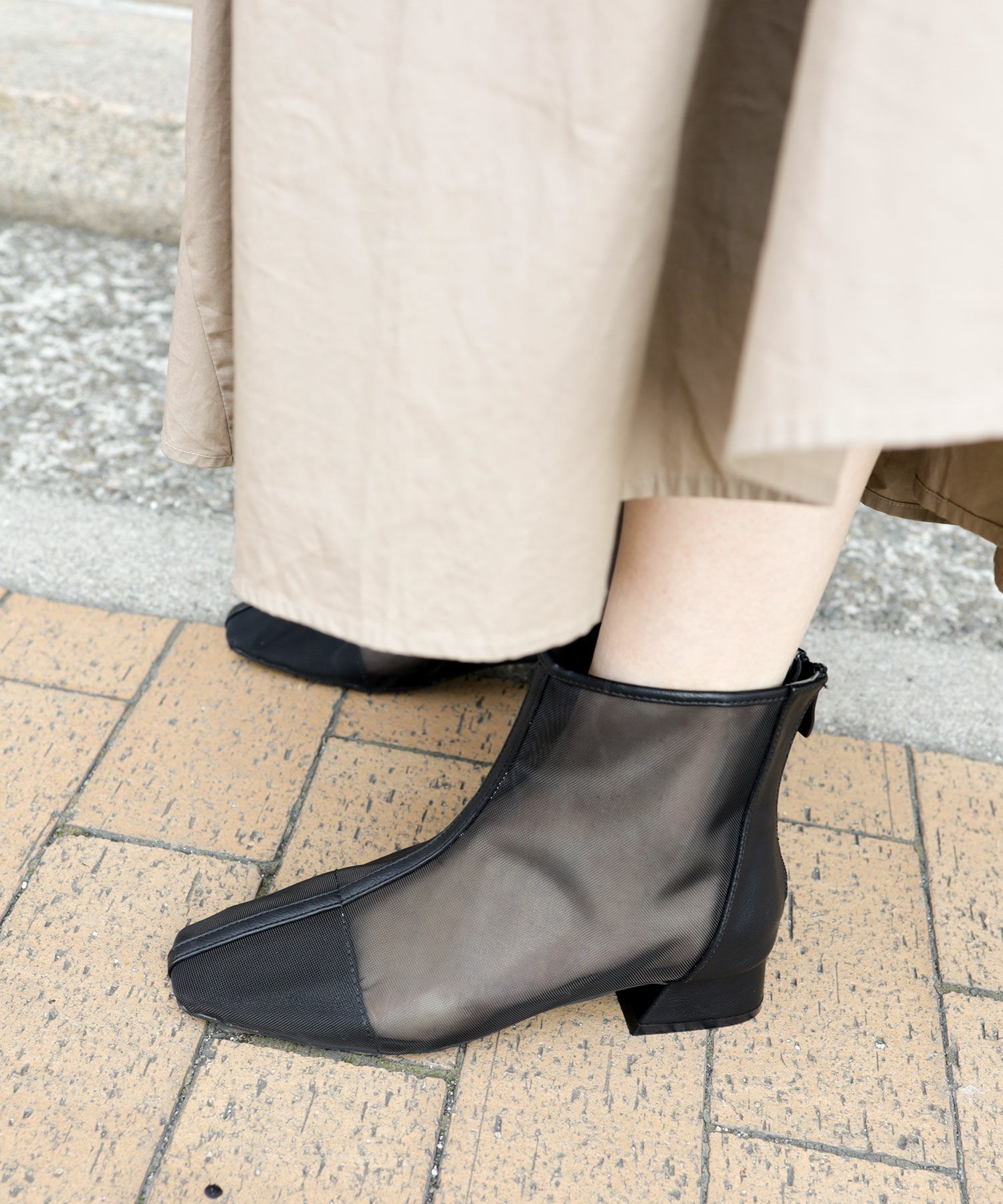 シースルーショートブーツ