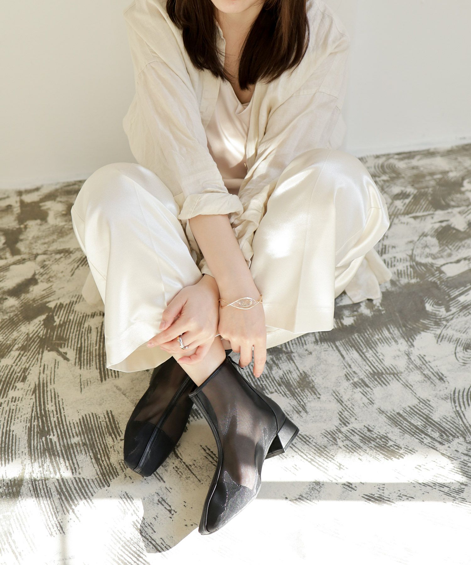 シースルーショートブーツ