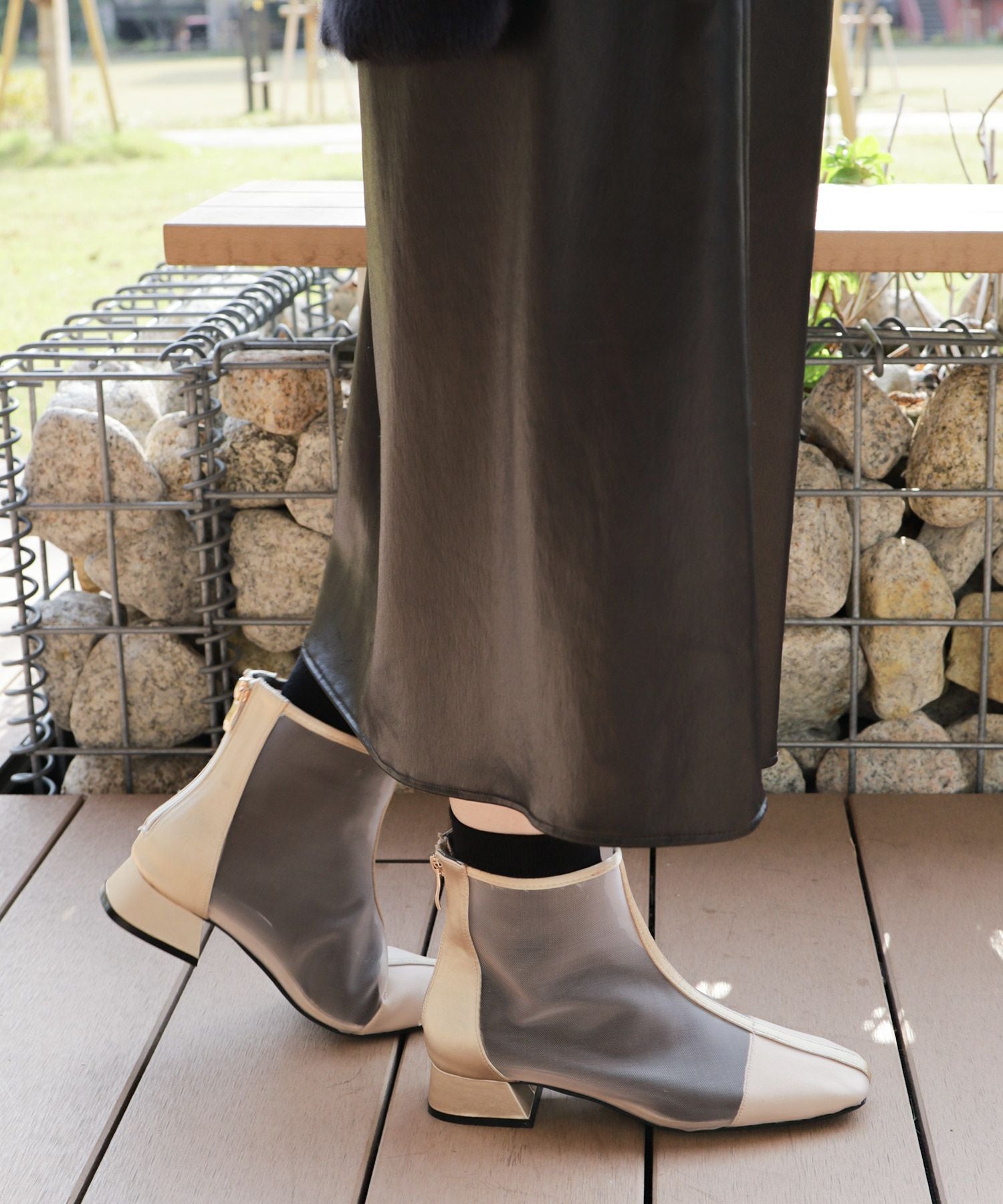 シースルーショートブーツ