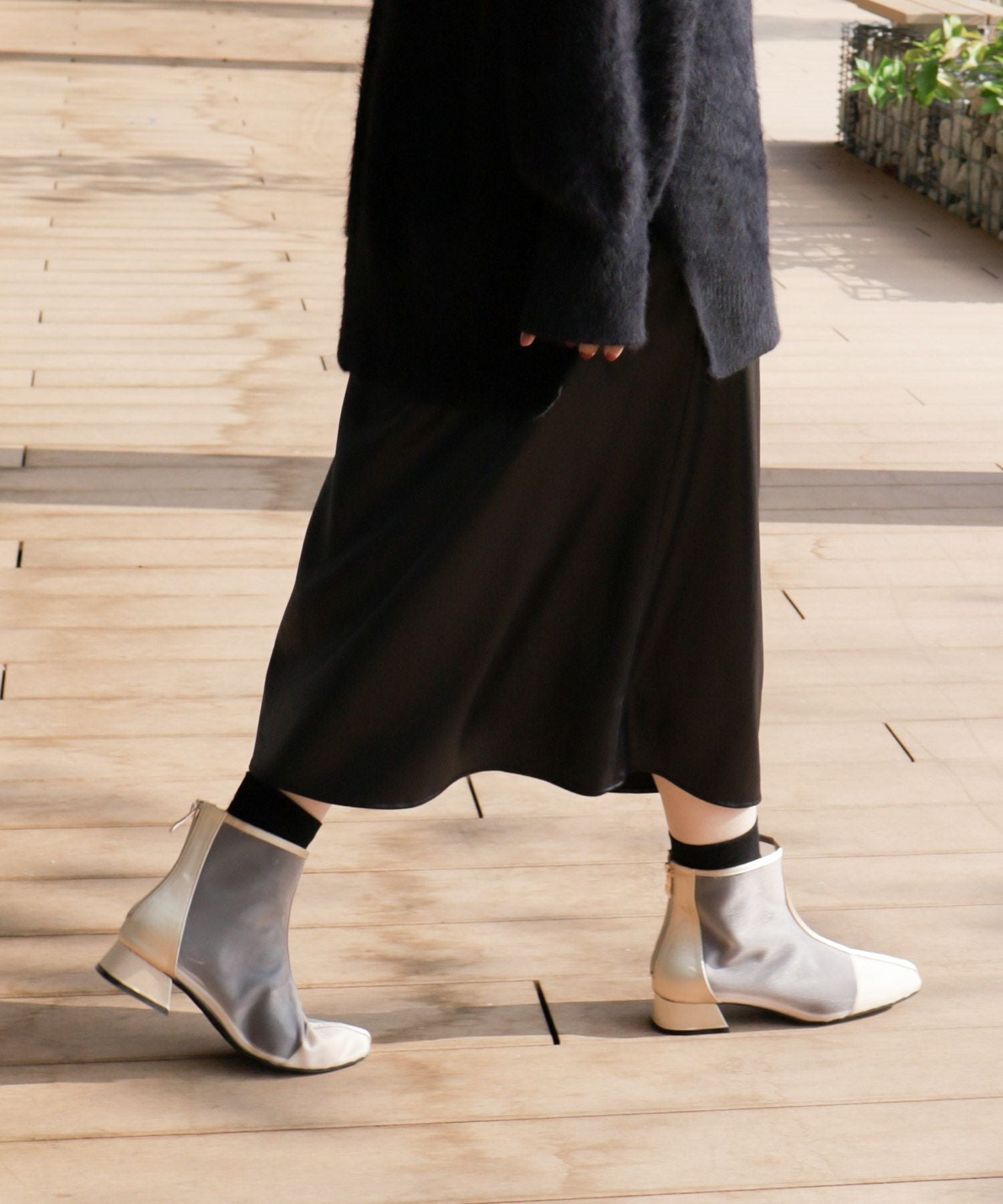 シースルーショートブーツ