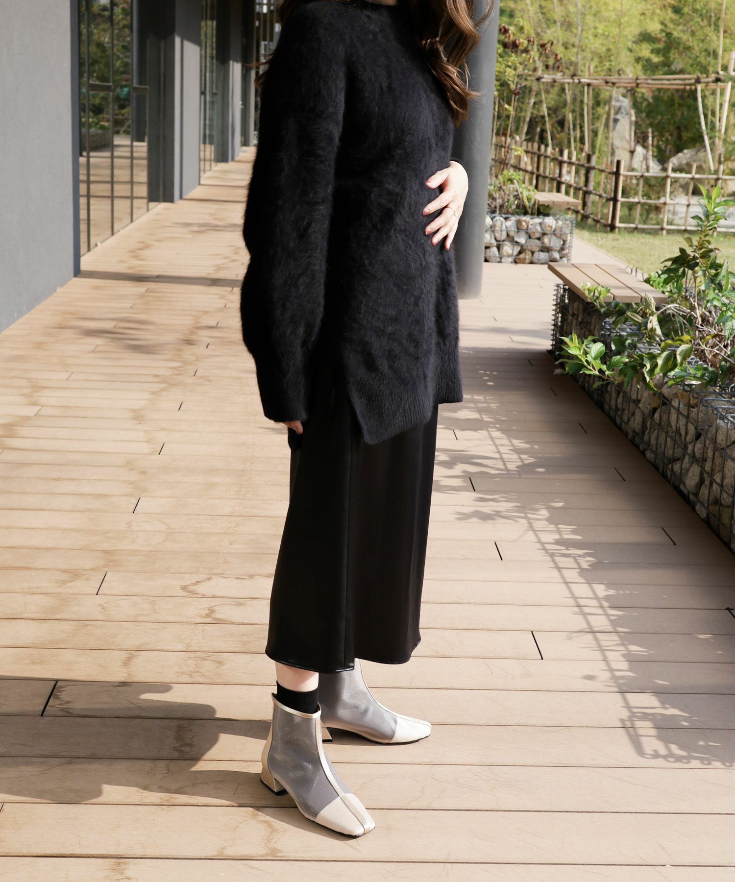 シースルーショートブーツ