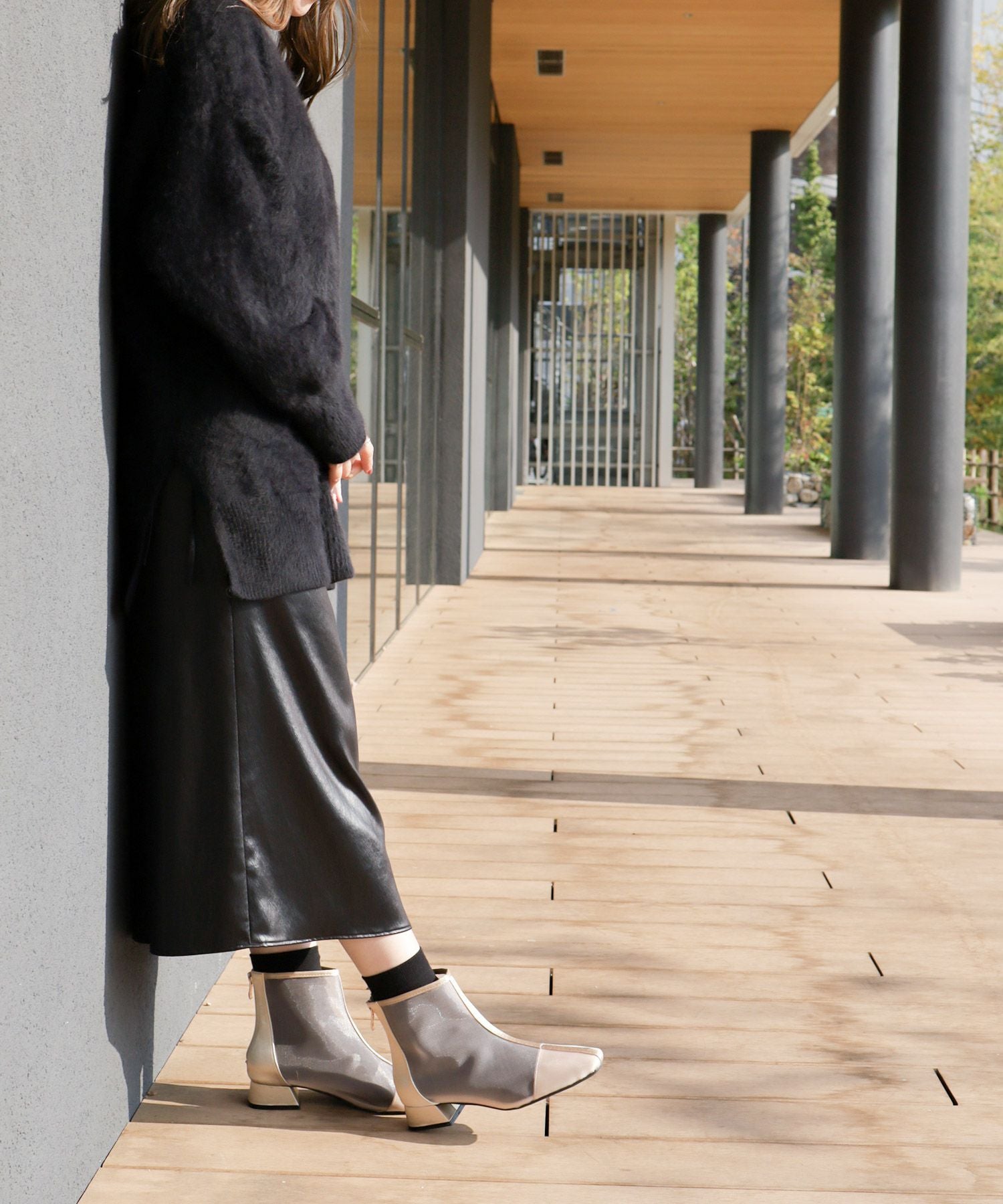 シースルーショートブーツ