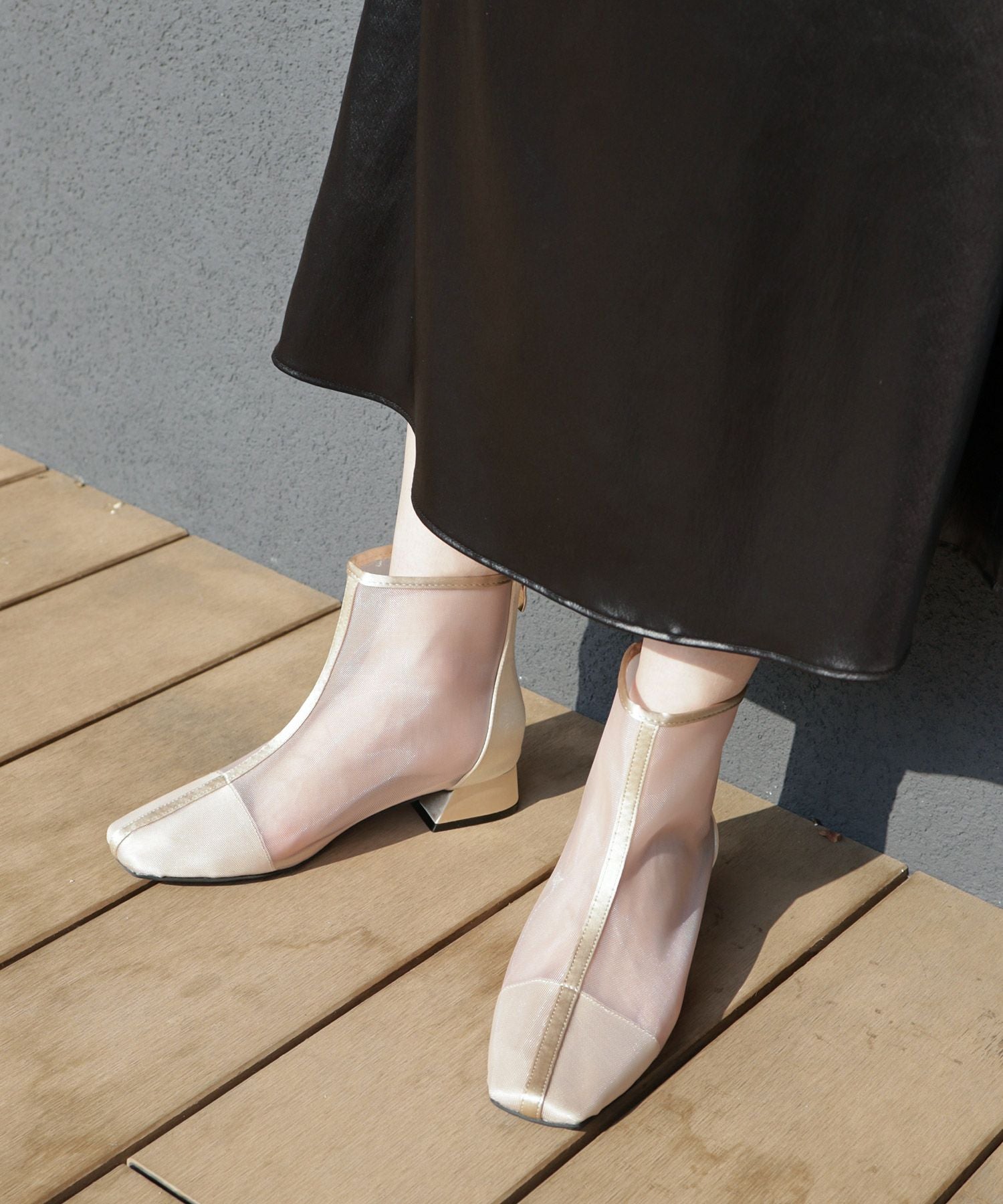 シースルーショートブーツ