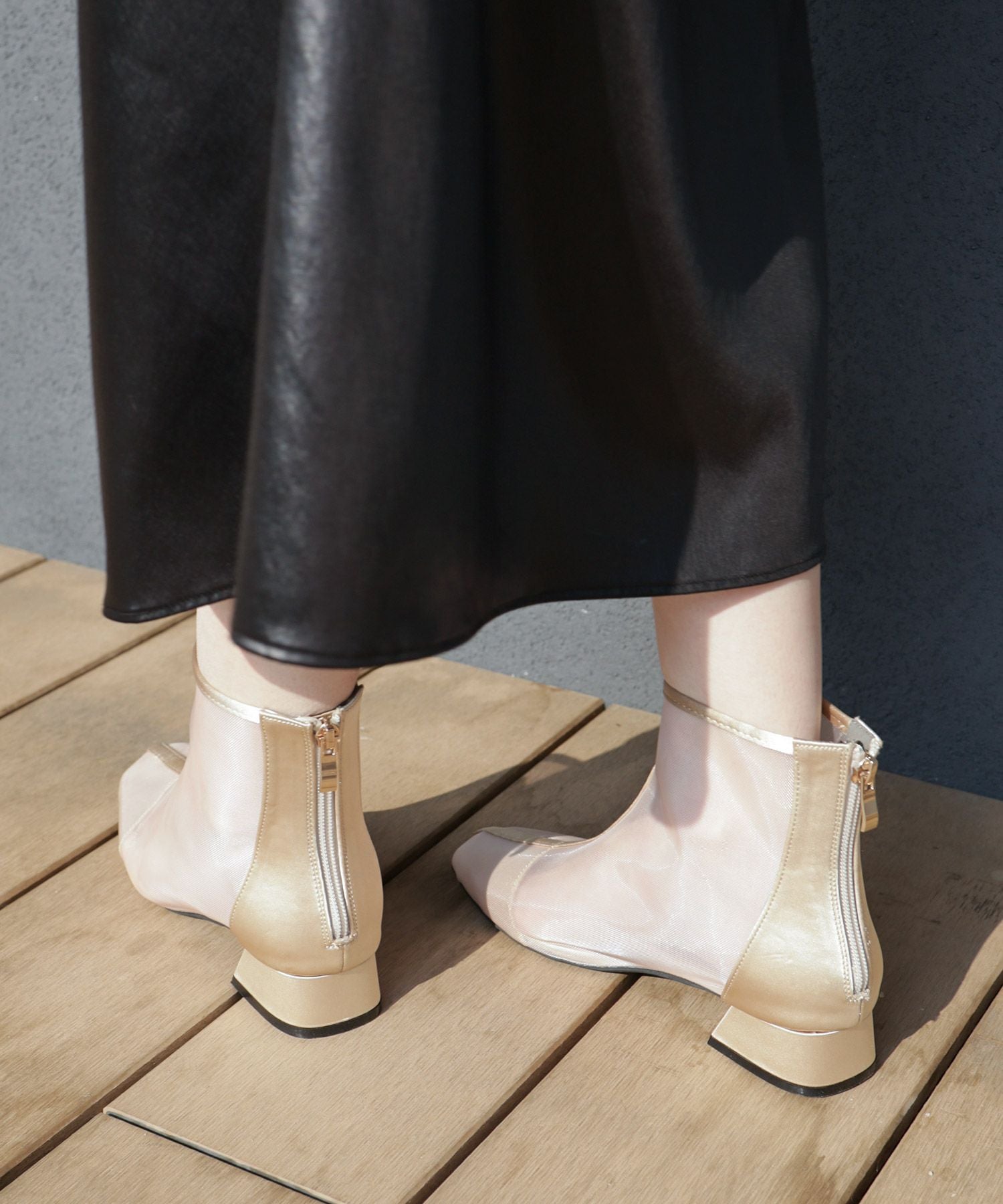 シースルーショートブーツ