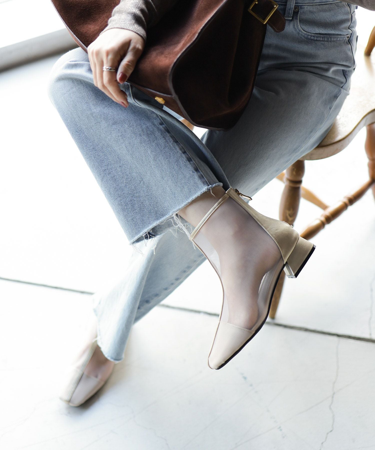 シースルーショートブーツ