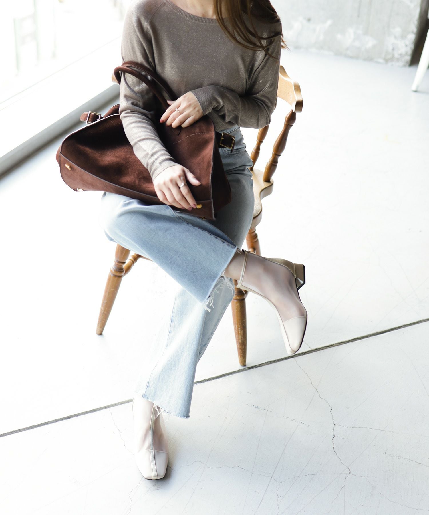 シースルーショートブーツ