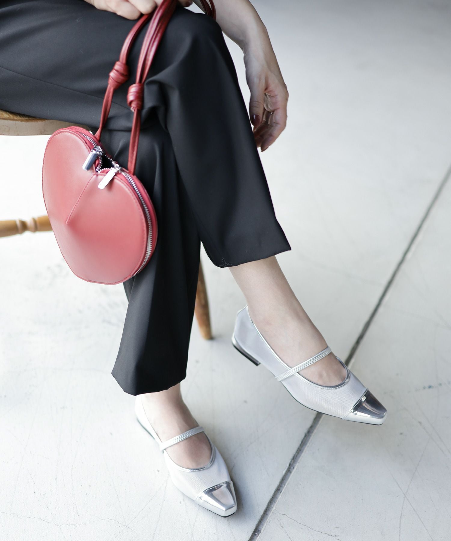 シースルーメリージェーンパンプス