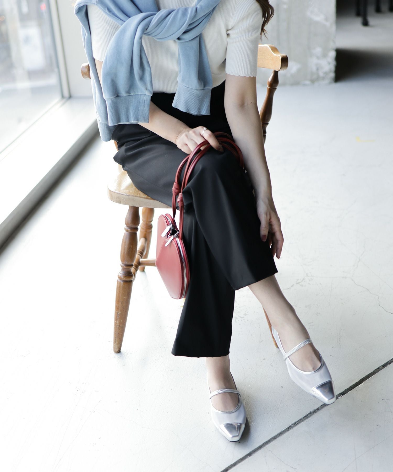 シースルーメリージェーンパンプス