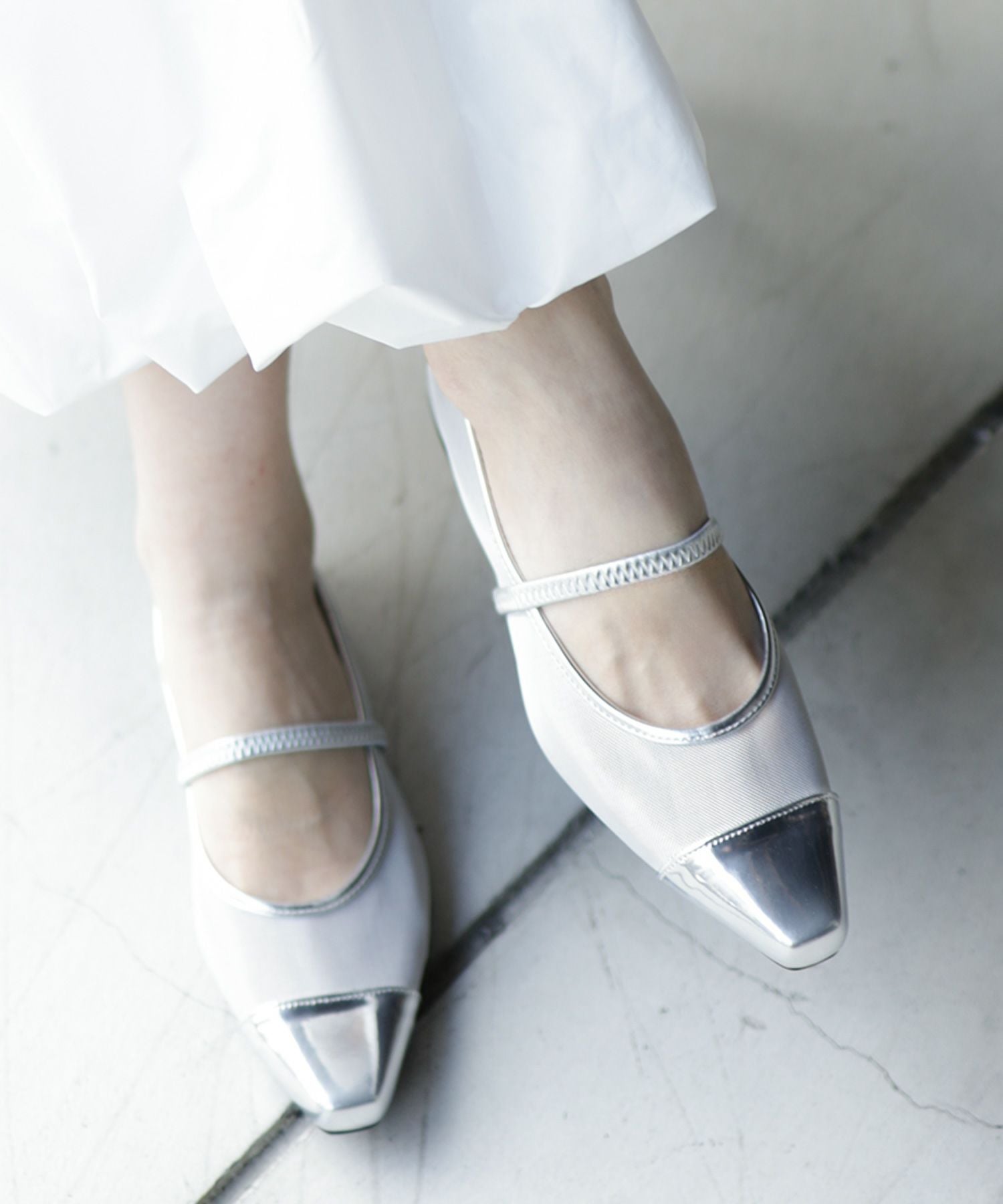 シースルーメリージェーンパンプス