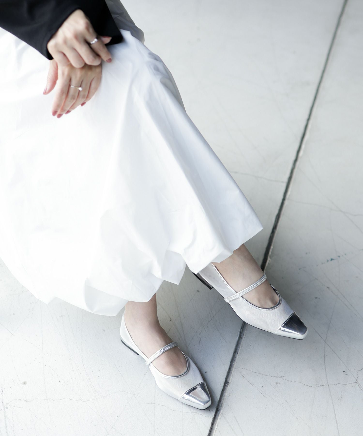 シースルーメリージェーンパンプス