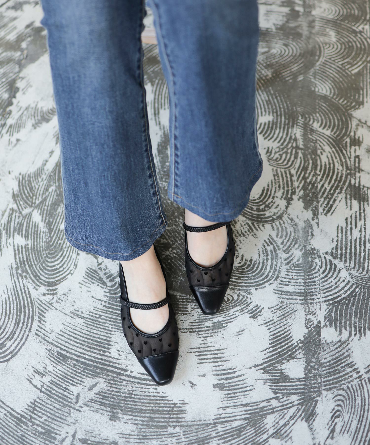 シースルーメリージェーンパンプス