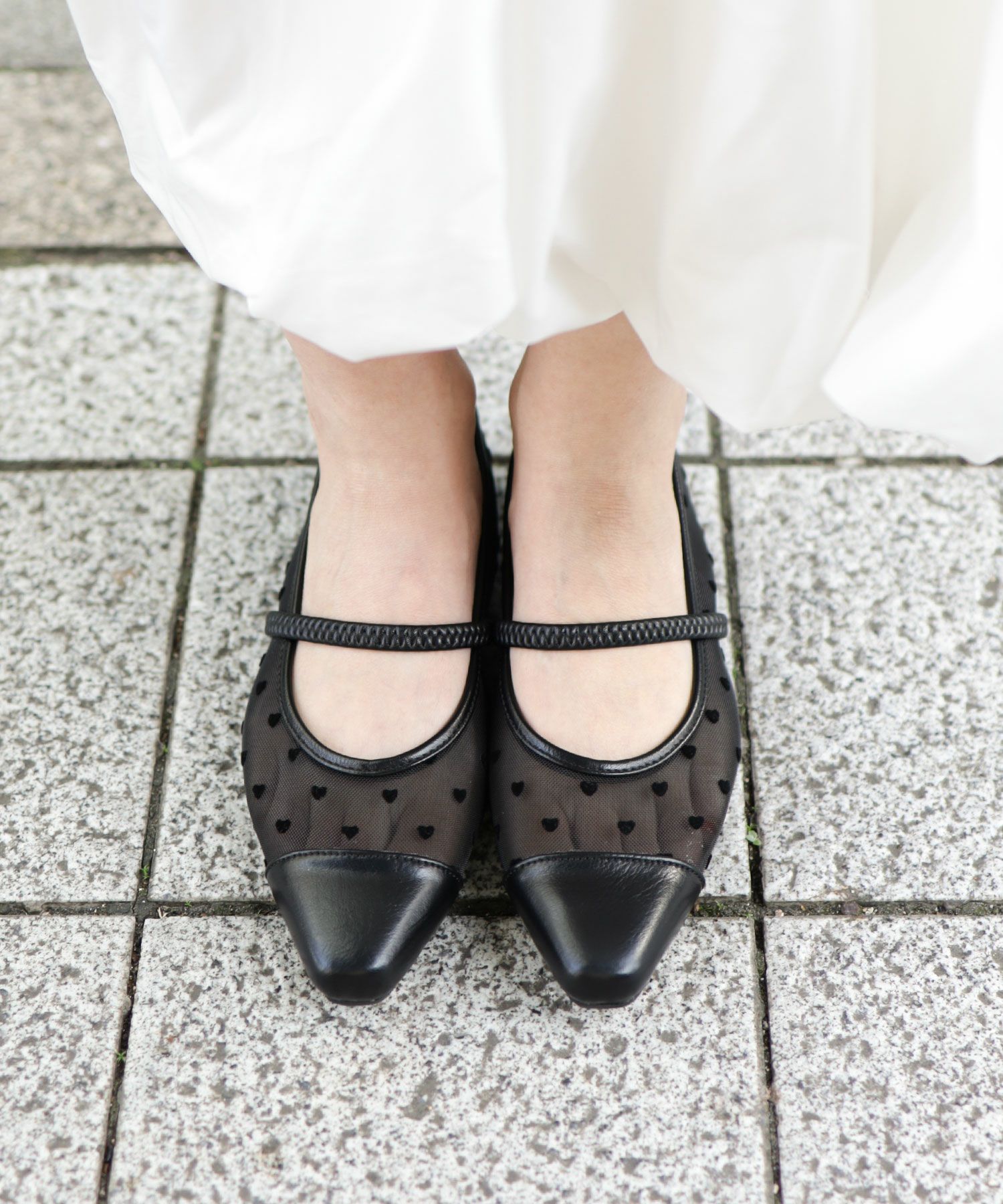 シースルーメリージェーンパンプス